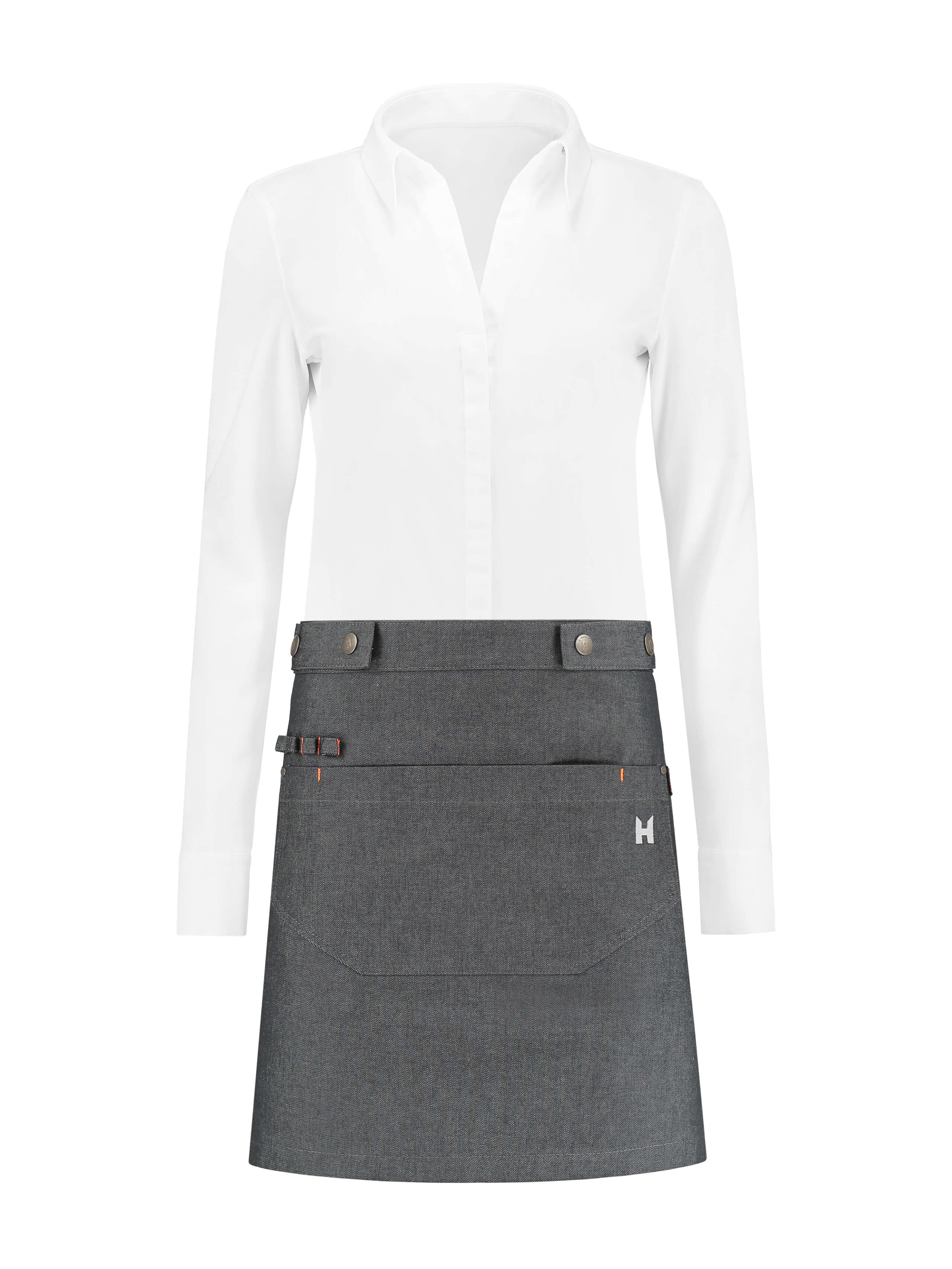 Apron Miami Black Denim by Le Nouveau Chef - ChefsCotton