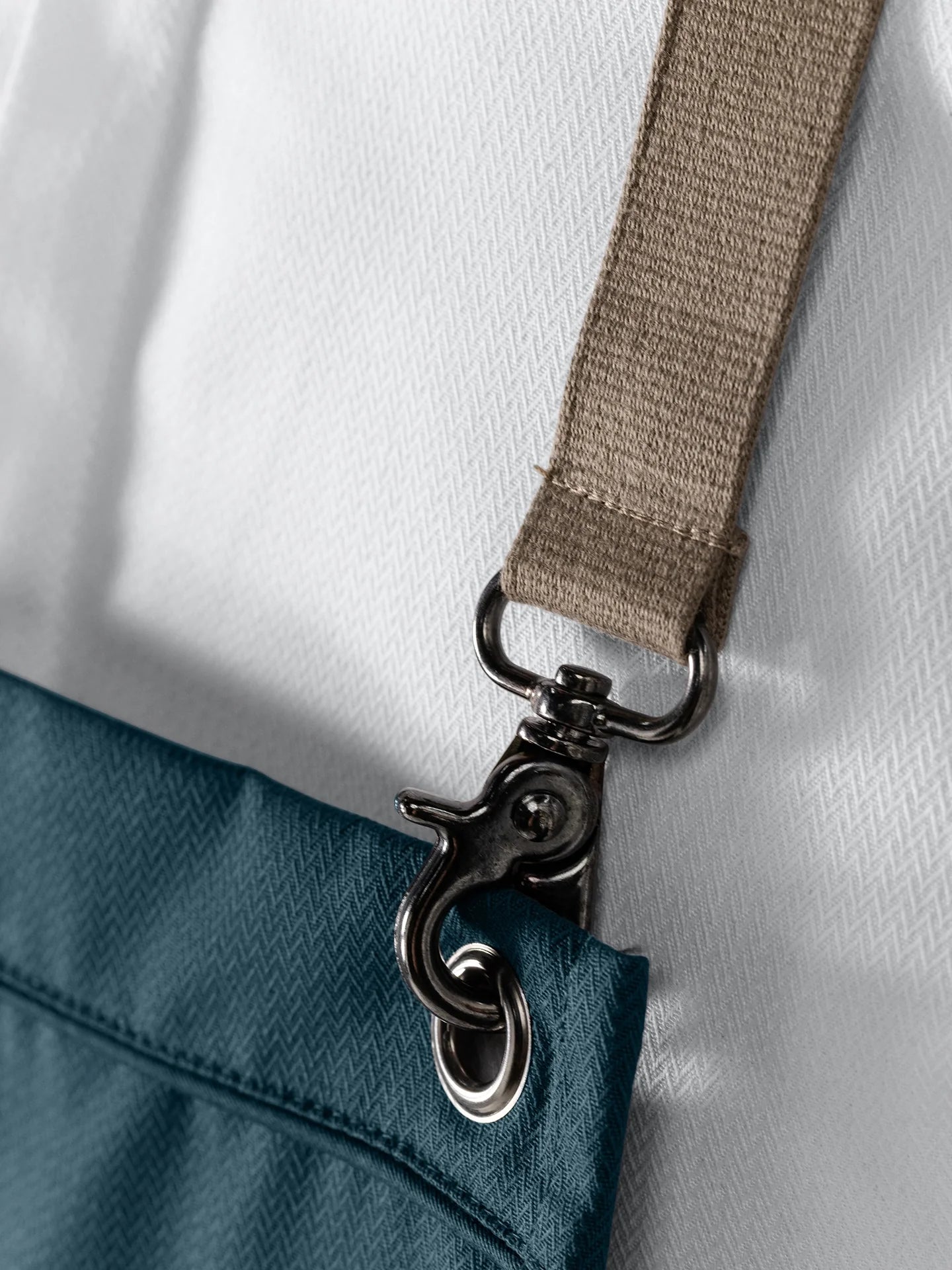 Bib Apron Davos Petrol - Le Nouveau Chef - ChefsCotton - With logo and name embroidery personalisation options