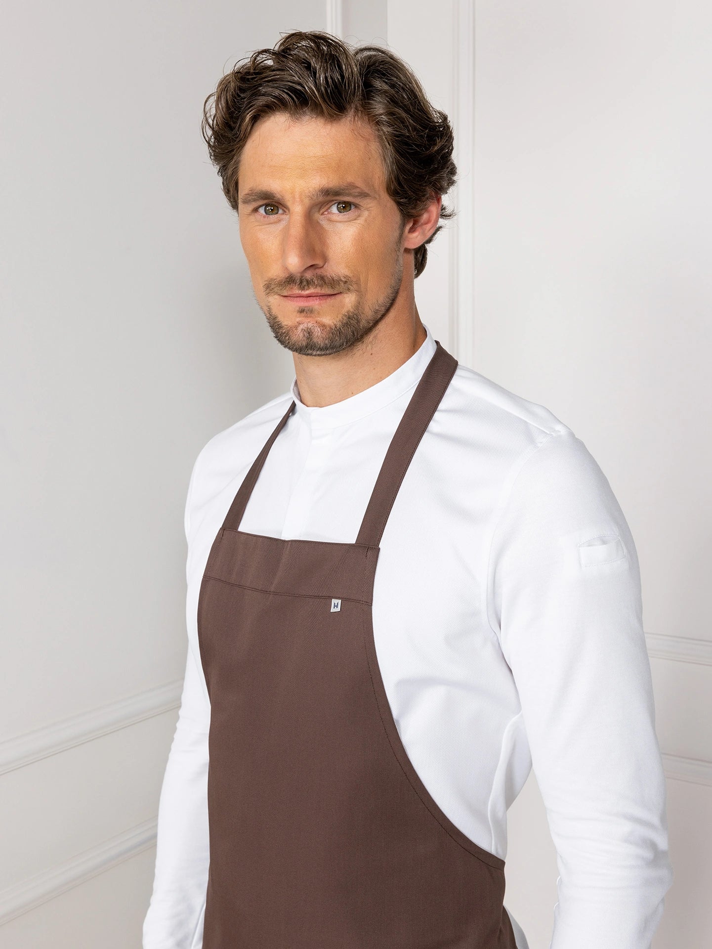 Bib Apron Denver Pure Choco by Le Nouveau Chef - ChefsCotton