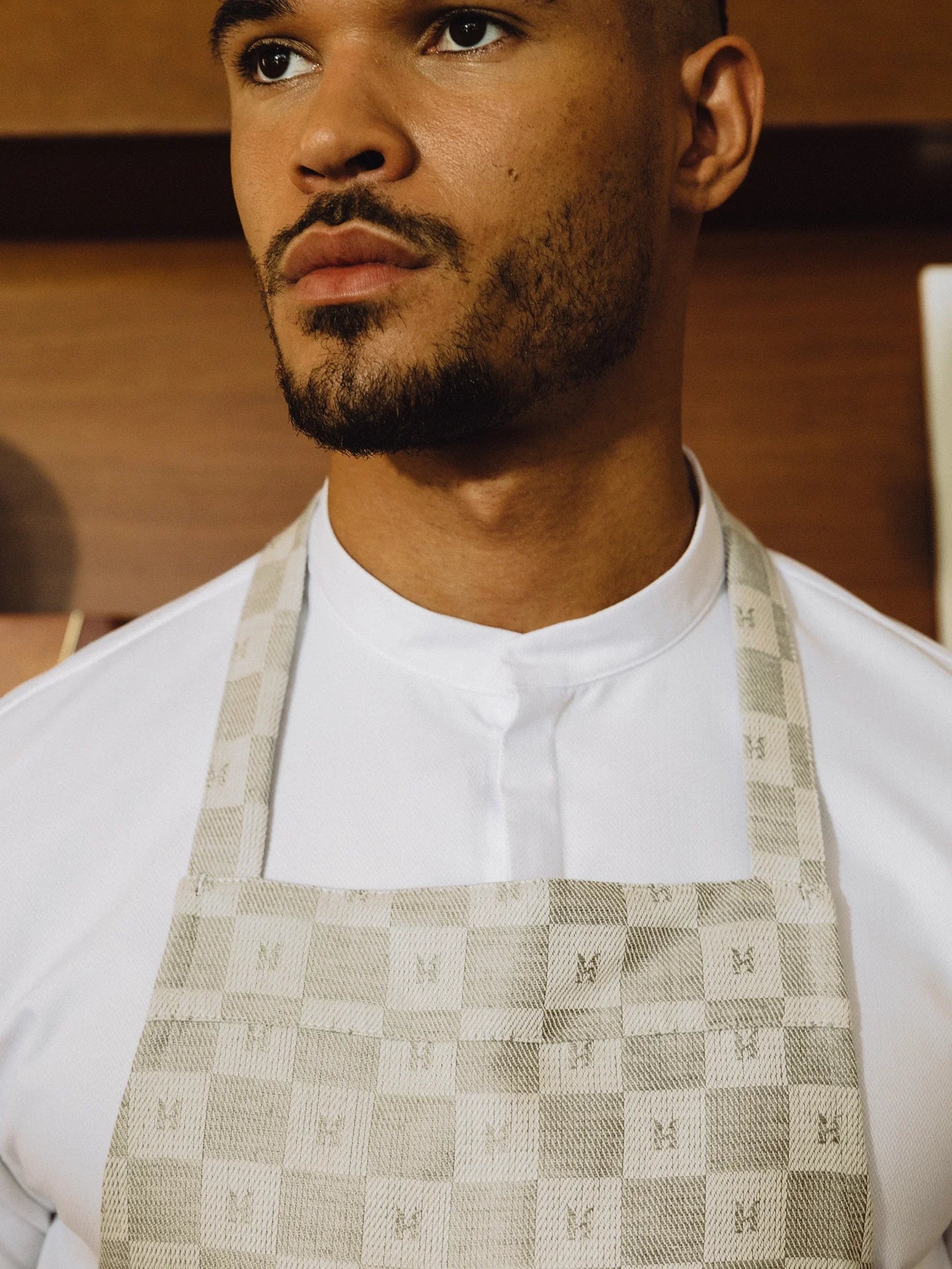 Bib Apron Denver Warm Grey by Le Nouveau Chef - ChefsCotton