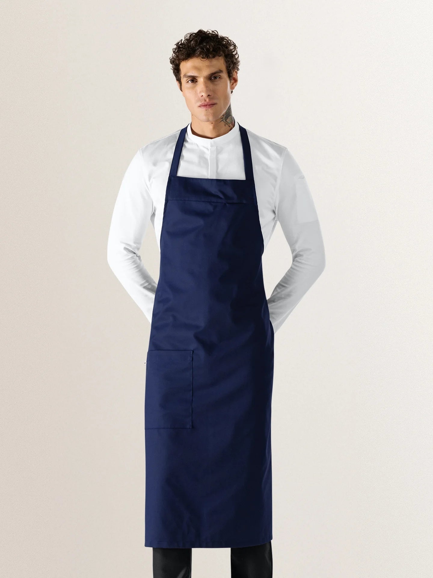 Bib Apron Peter Patriot Blue - Le Nouveau Chef - ChefsCotton - With logo and name embroidery personalisation options