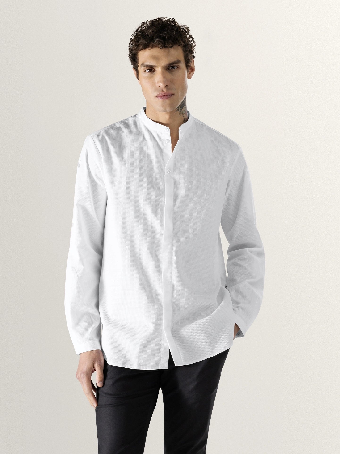 Loose Fit Chef Jacket Chavi White Le Nouveau Chef ChefsCotton