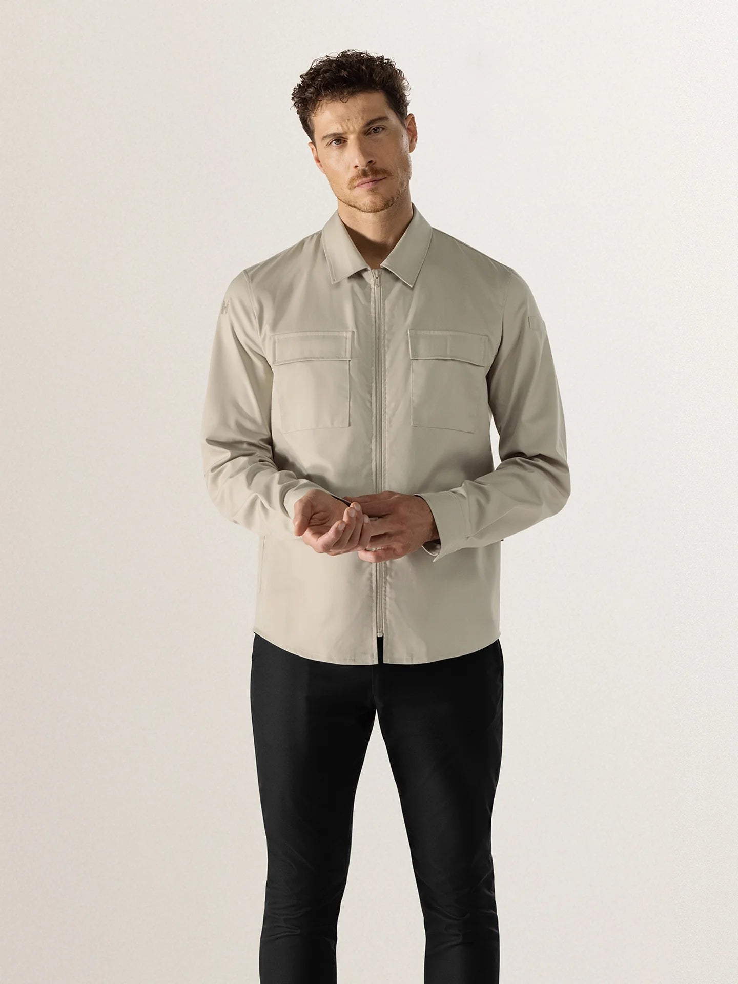 Chef Jacket Damian Stone Le Nouveau Chef with zipper and overshirt ChefsCotton