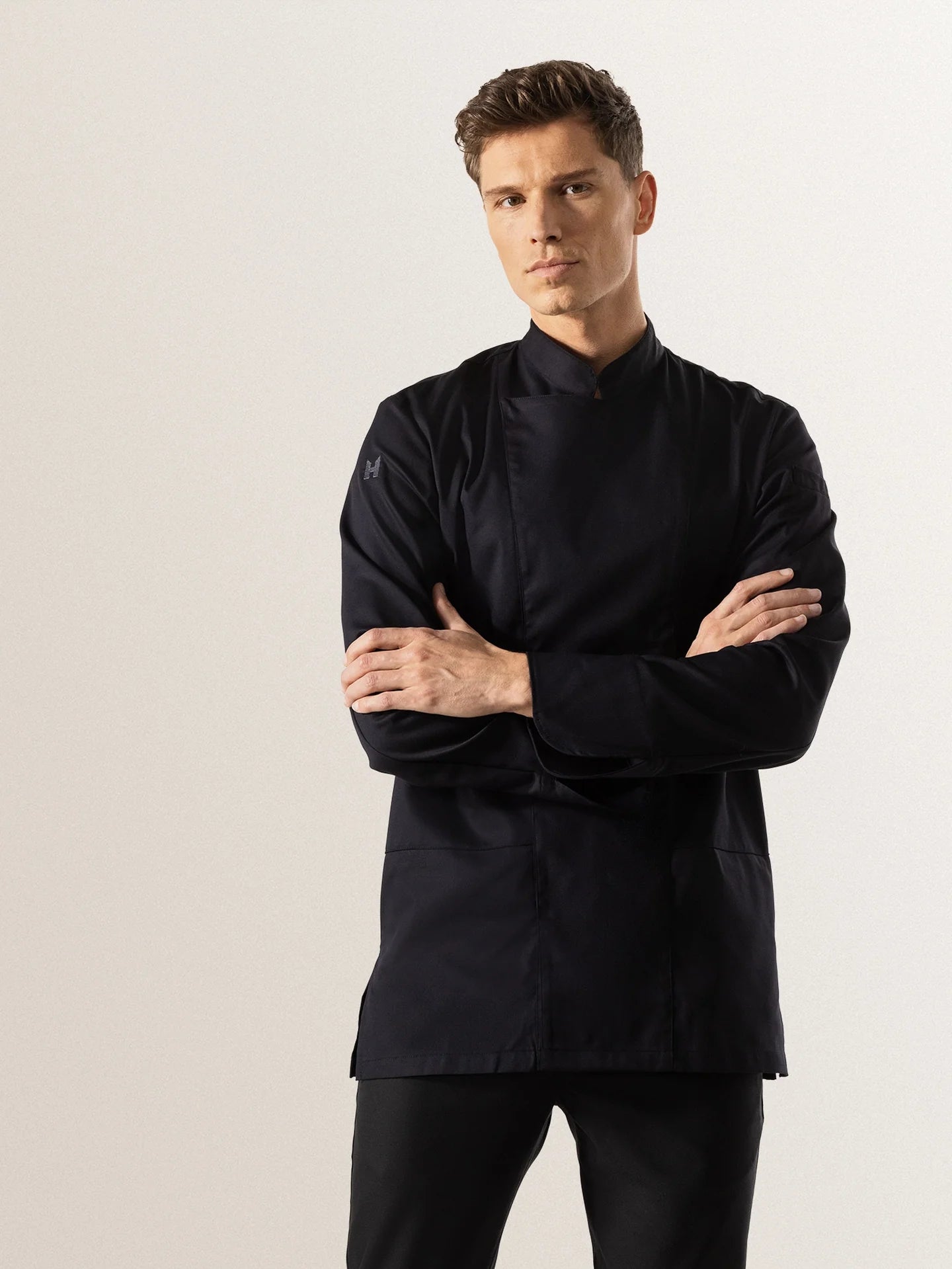 Chef Jacket Dave Black by Le Nouveau Chef - ChefsCotton