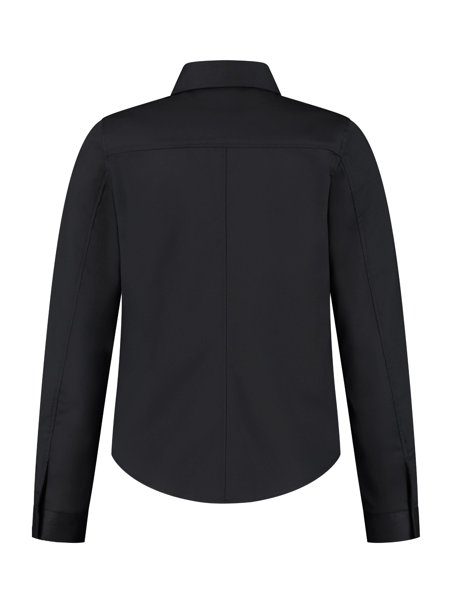 Chef Jacket For Women Mila Black Le Nouveau Chef with zipper and overshirt ChefsCotton