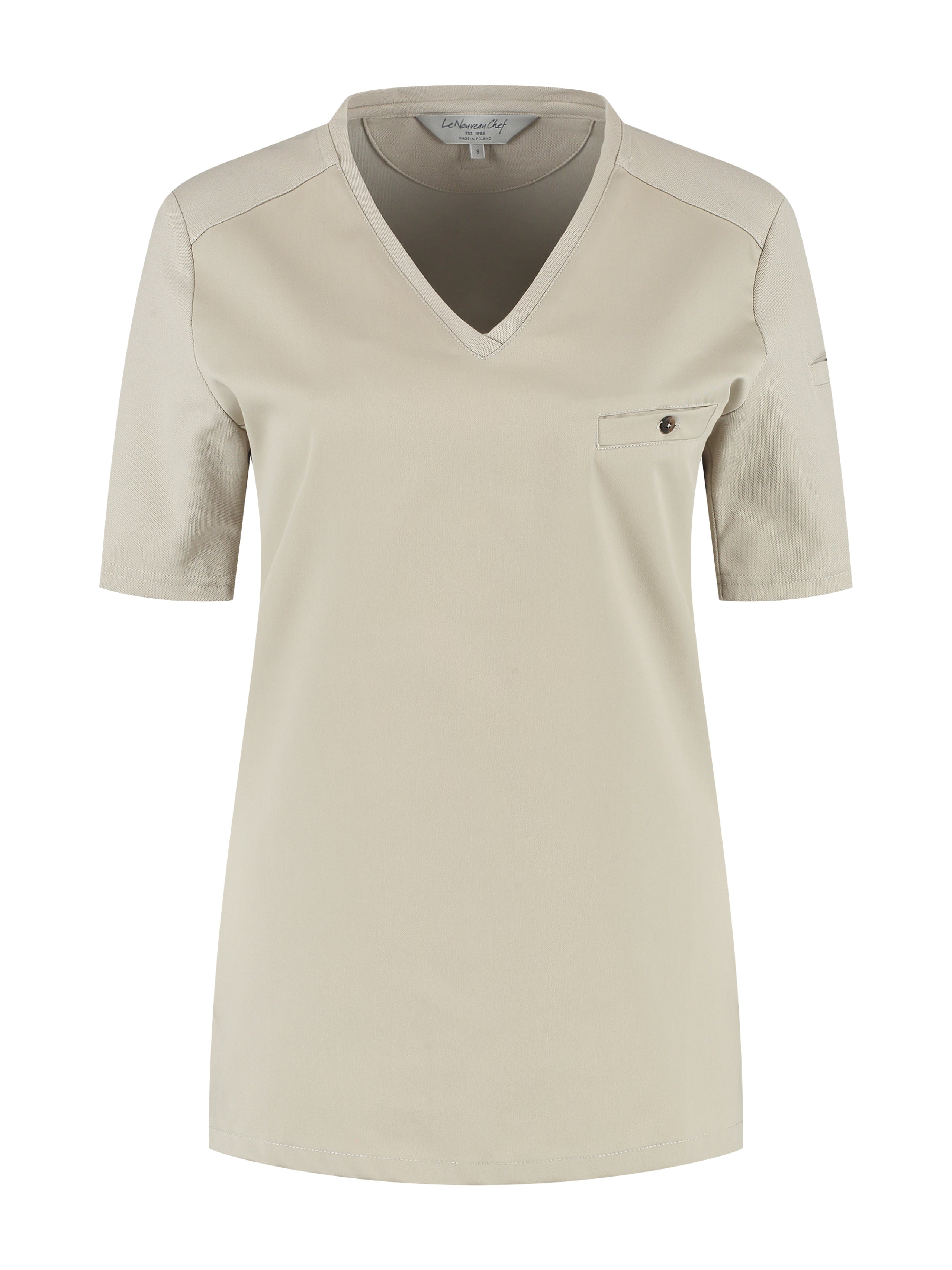 Short Sleeve Chef Jacket For Women Fae Stone by Le Nouveau chef - ChefsCotton