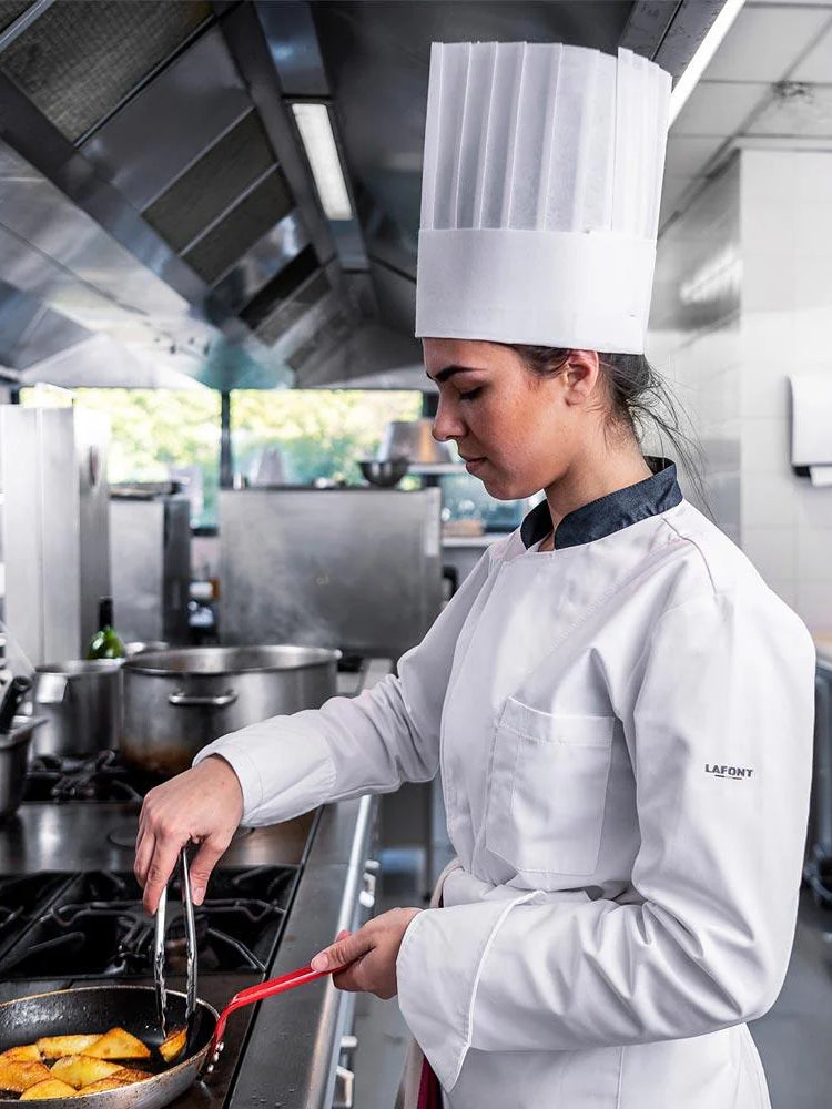 Chef's Hat Straight Unwoven Millefeuille White (Per 10 Units)