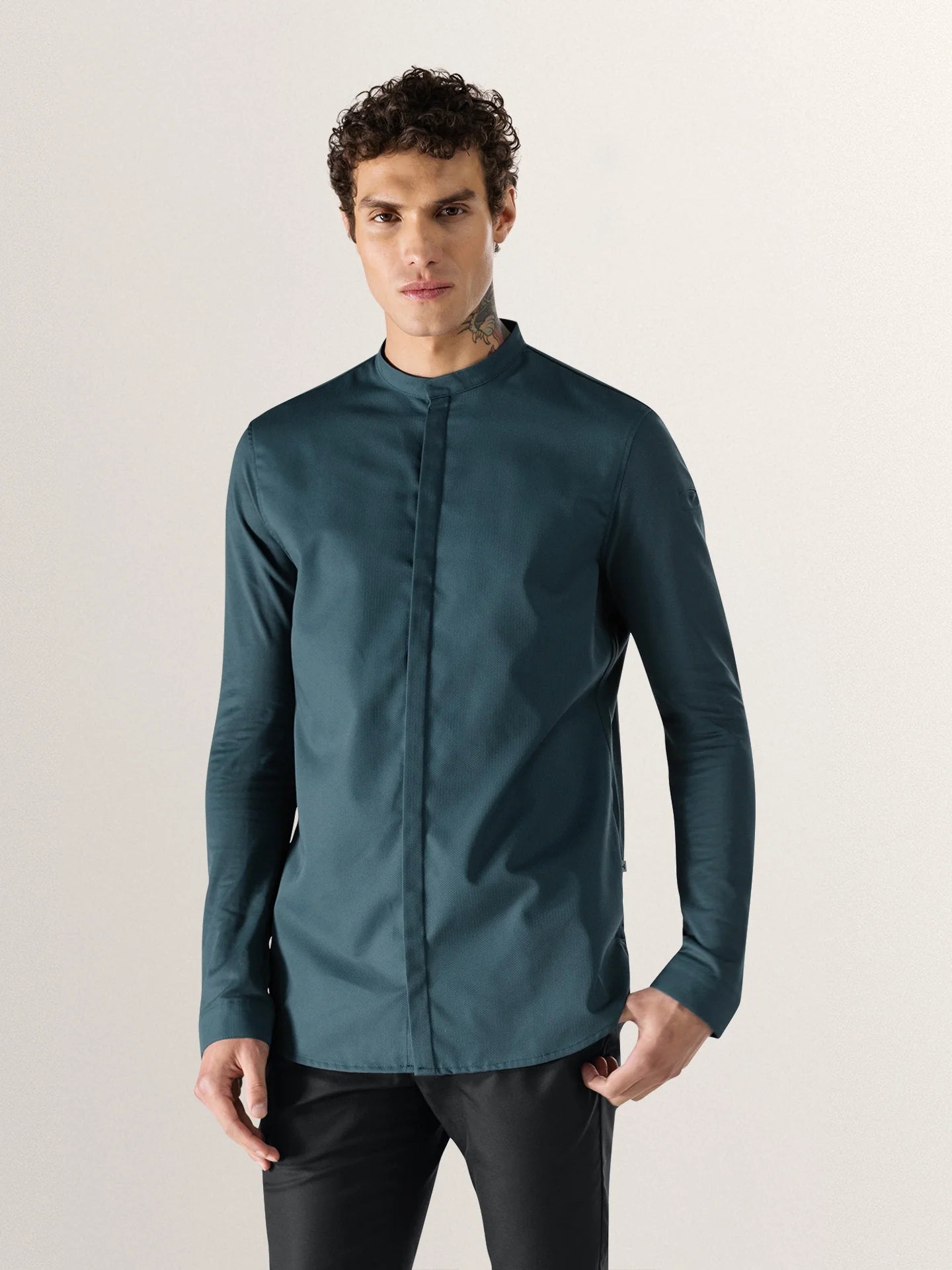Chef Jacket Julien Petrol - Le Nouveau Chef - ChefsCotton