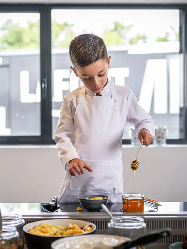Kids Apron Galanga White by LaFont - ChefsCotton