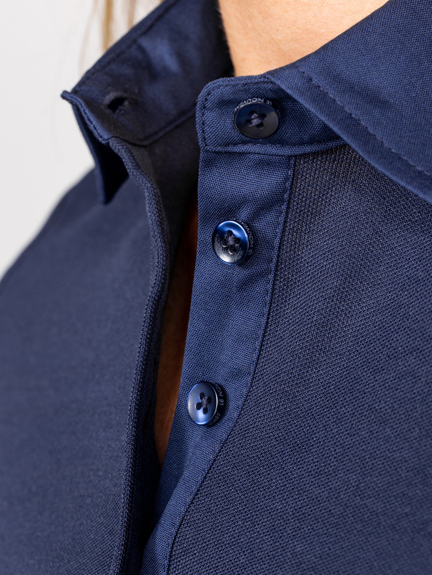 Longsleeve Polo Alice Patriot Blue by Le Nouveau Chef - ChefsCotton