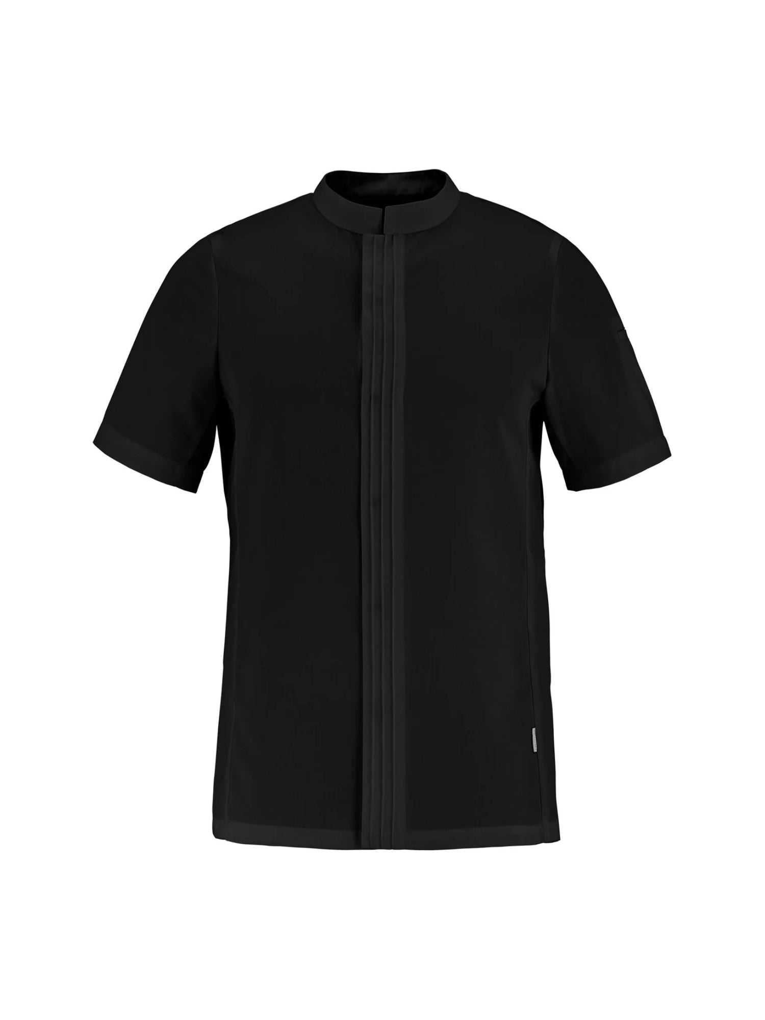 Men's Short-Sleeved Chef Jacket Cristal Pi Black by LaFont - ChefsCotton