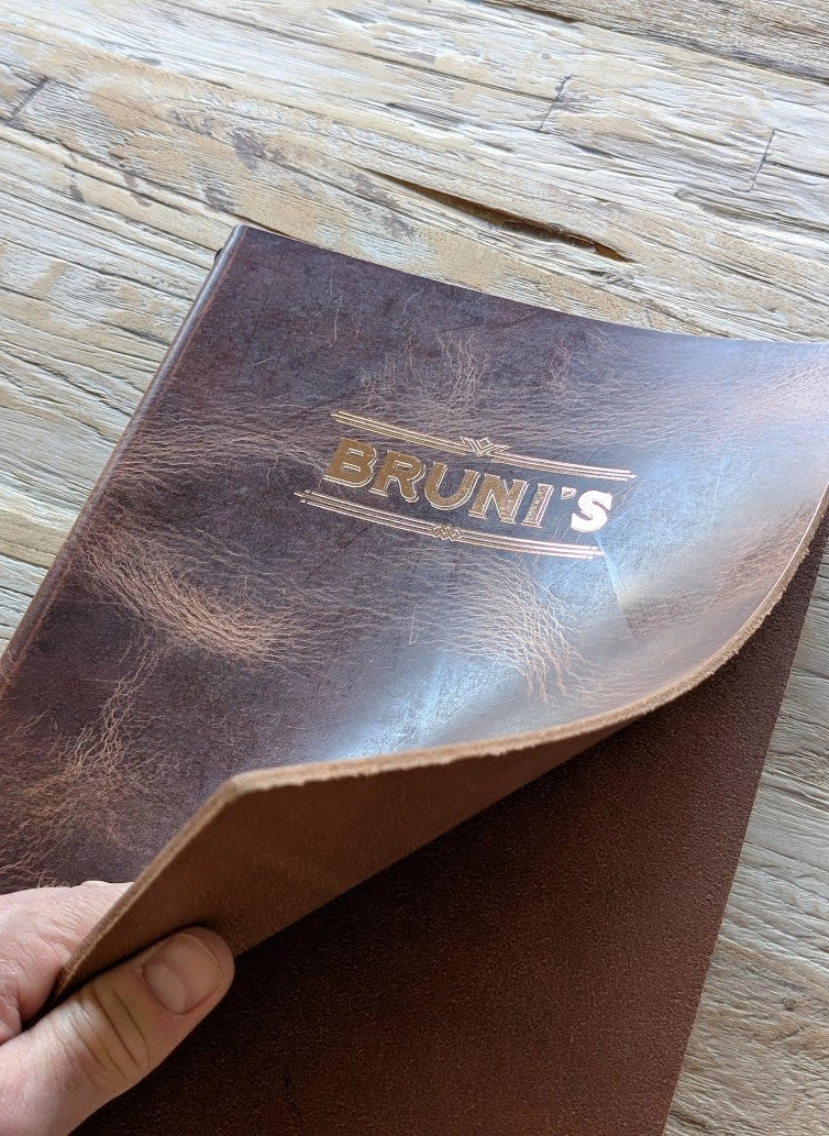 Menu Cover Saddlehide Skin - Magazine Style by ChefsCotton - ChefsCotton