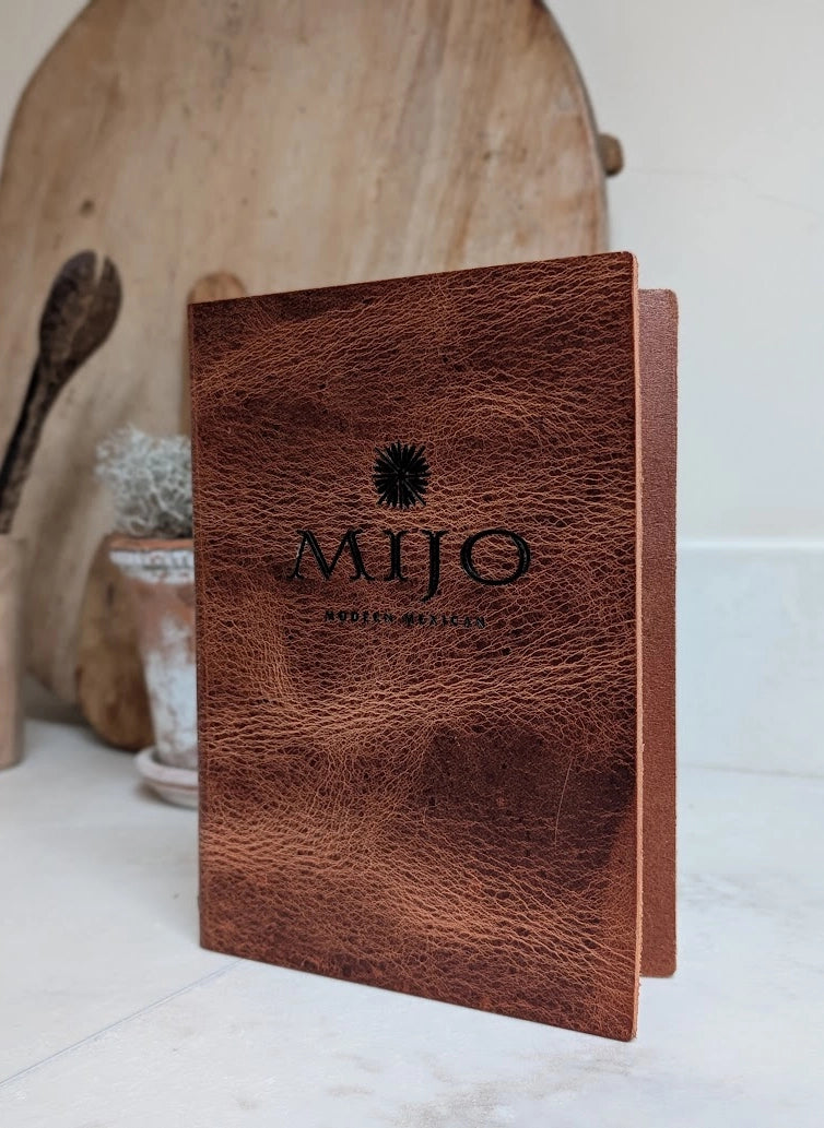 Menu Cover Saddlehide Skin - Magazine Style by ChefsCotton - ChefsCotton