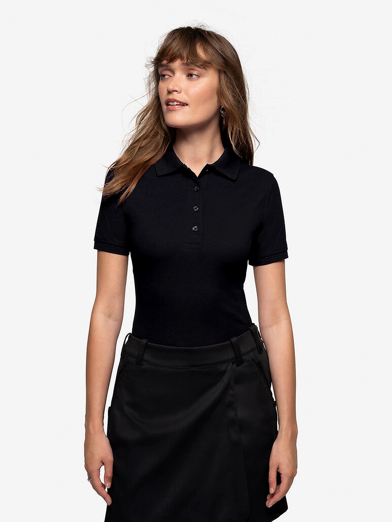 Performance Women Polo Mikralinar® Black by Hakro - ChefsCotton