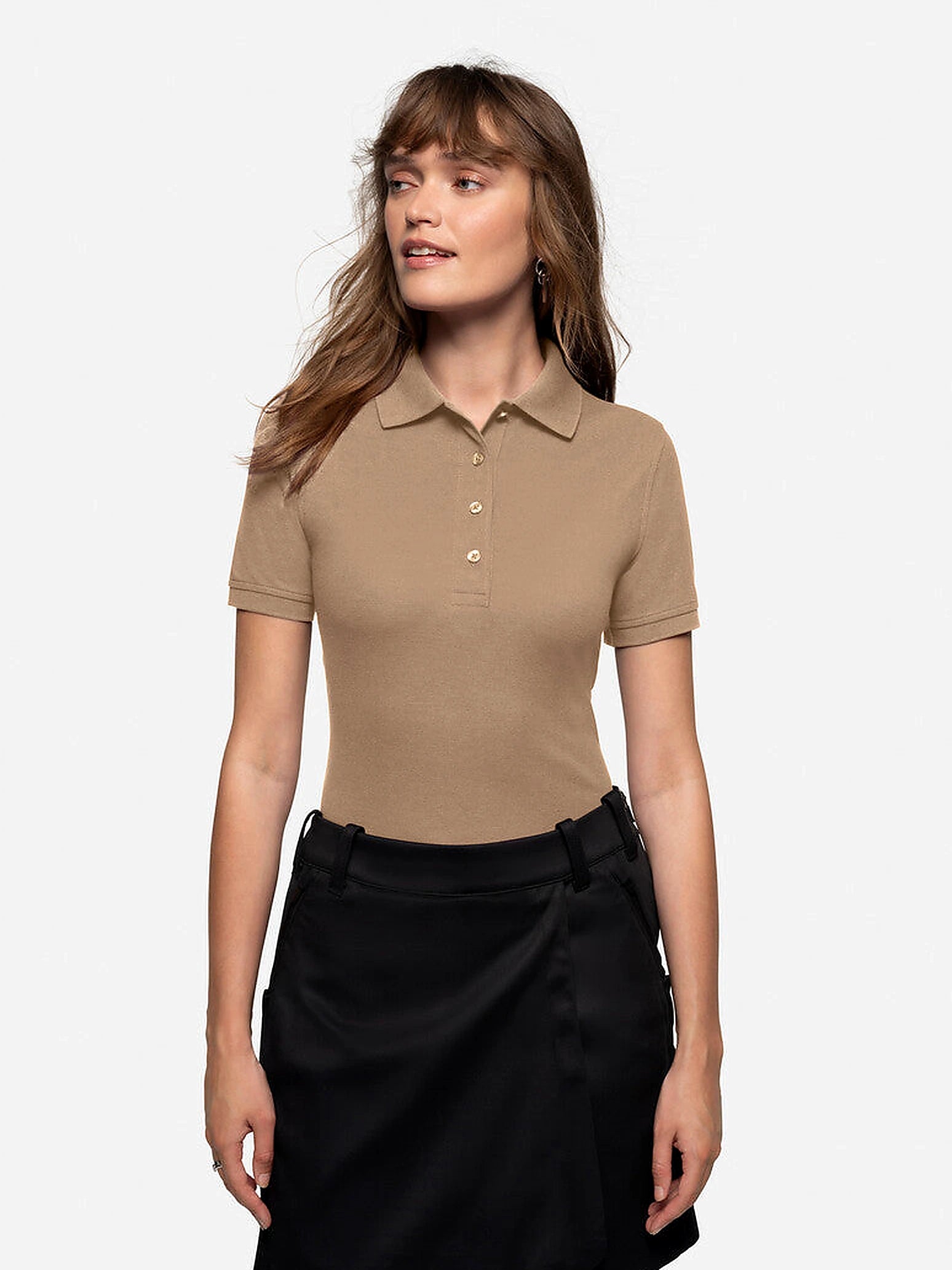 Performance Women Polo Mikralinar® Khaki by Hakro - ChefsCotton