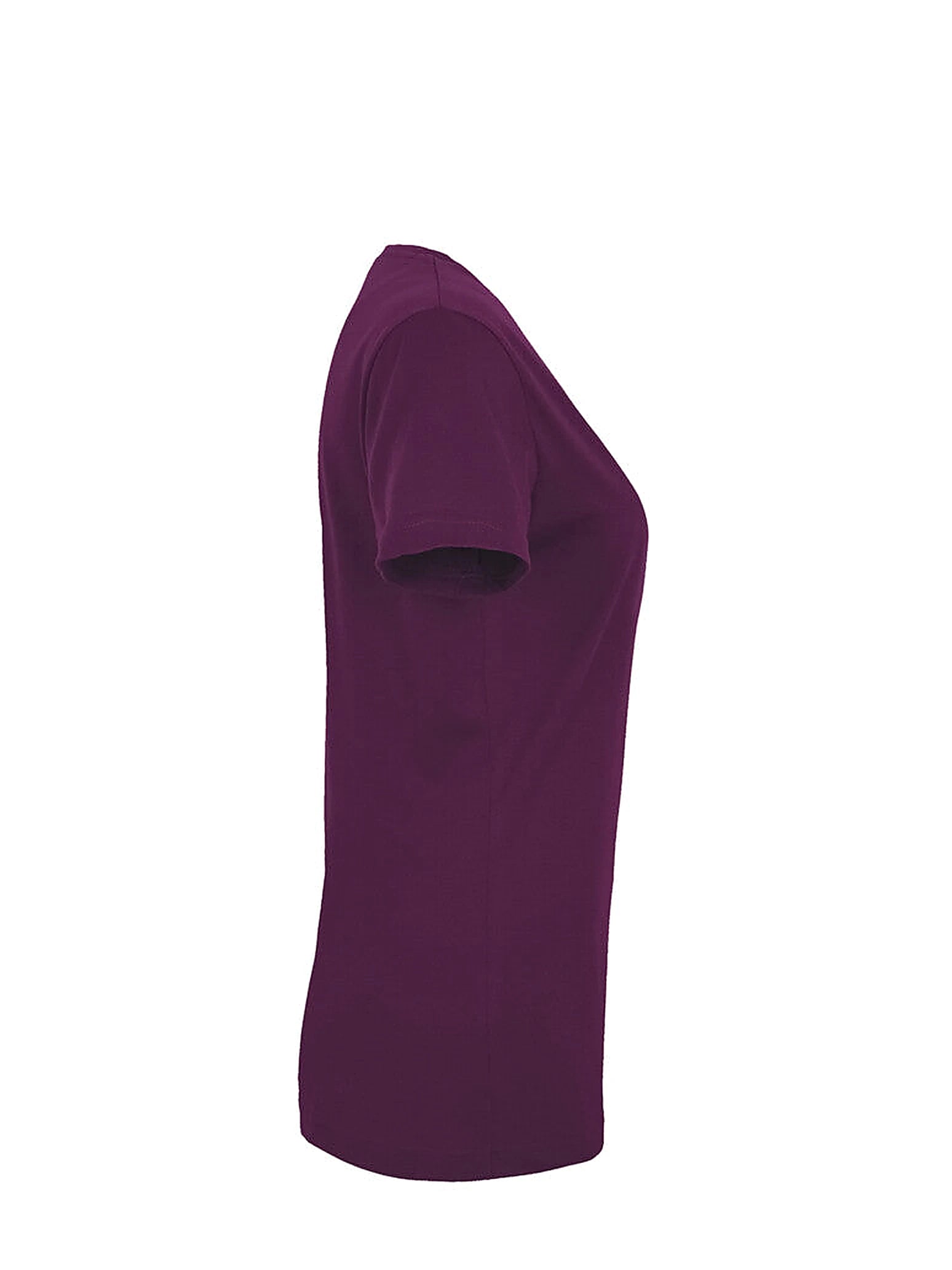 Performance Women V-Shirt Mikralinar® Aubergine by Hakro - ChefsCotton