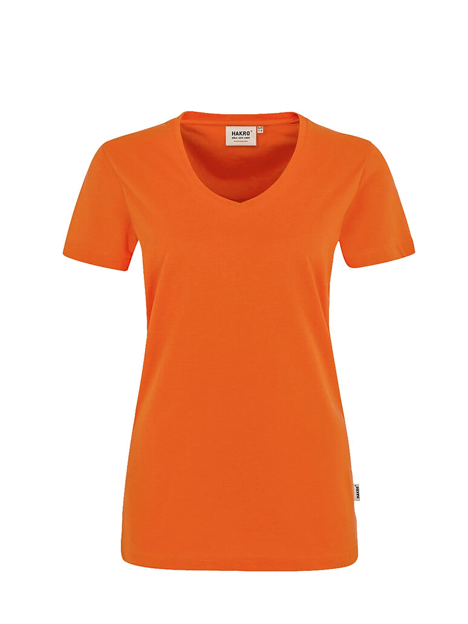 Performance Women V-Shirt Mikralinar® Orange by Hakro - ChefsCotton