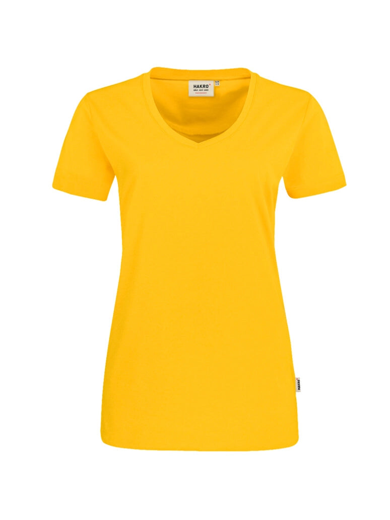 Performance Women V-Shirt Mikralinar® Sun Yellow by Hakro - ChefsCotton
