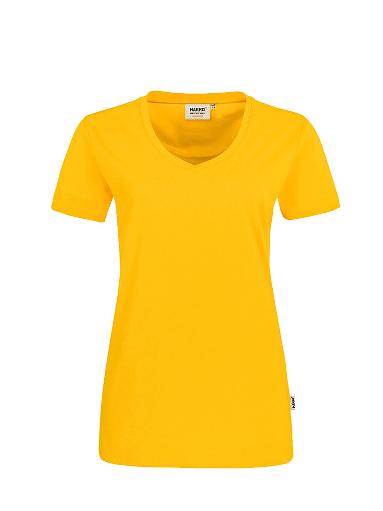 Performance Women V-Shirt Mikralinar® Sun Yellow by Hakro - ChefsCotton