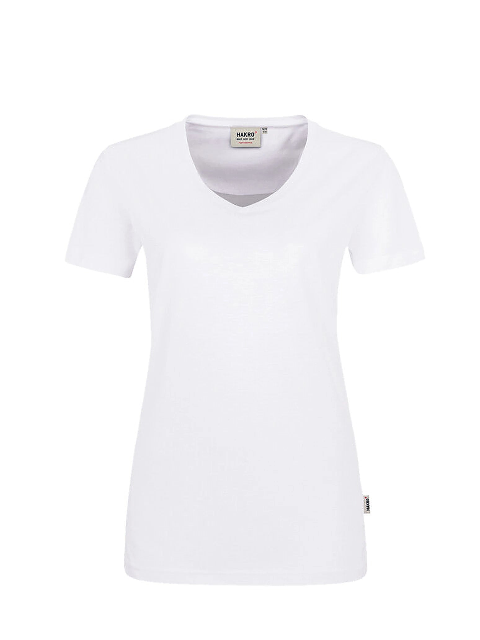 Performance Women V-Shirt Mikralinar® White by Hakro - ChefsCotton