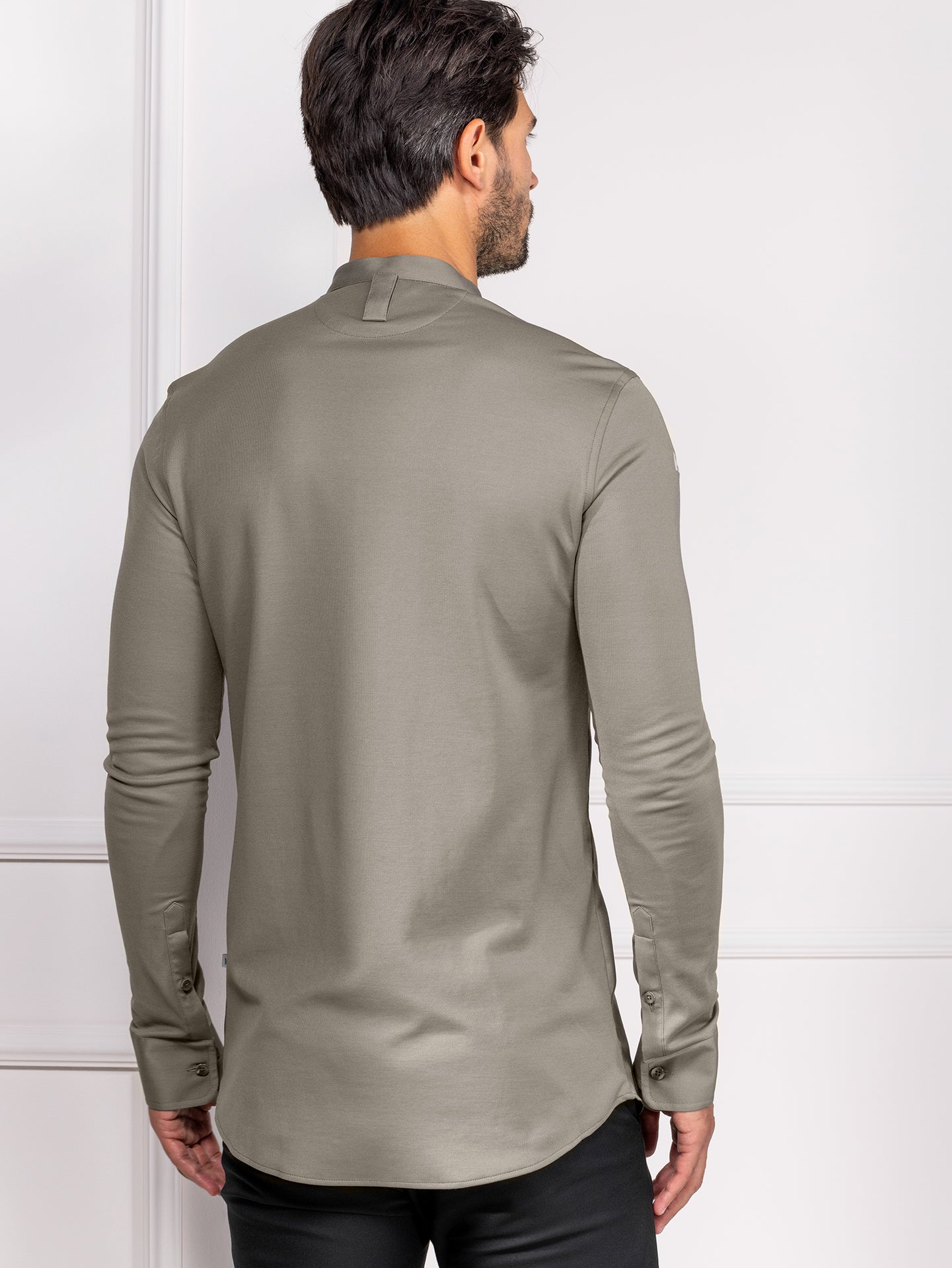 Service Shirt Lucas Olivette Green by Le Nouveau Chef - ChefsCotton