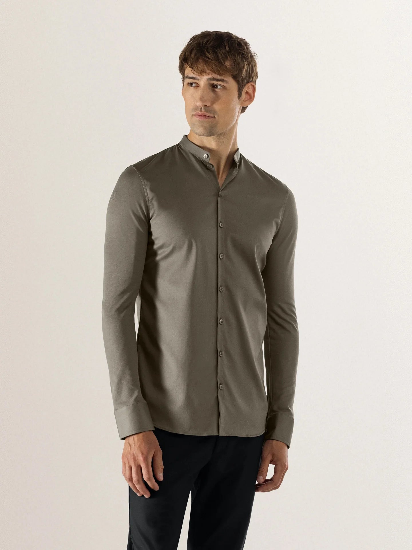 Service Shirt Lucas Olivette Green by Le Nouveau Chef - ChefsCotton