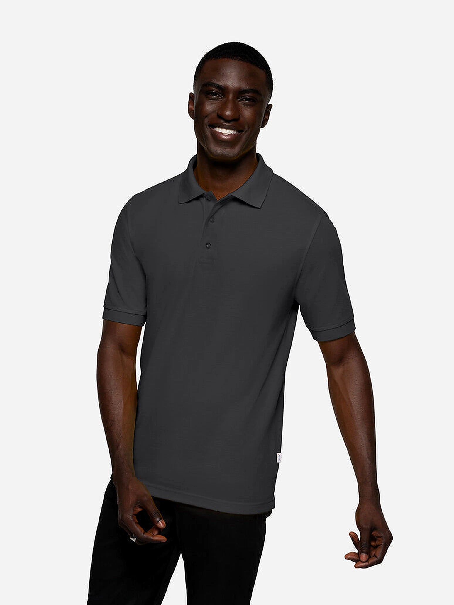 Unisex Polo Performance Mikralinar® Carbon Grey by Hakro - ChefsCotton