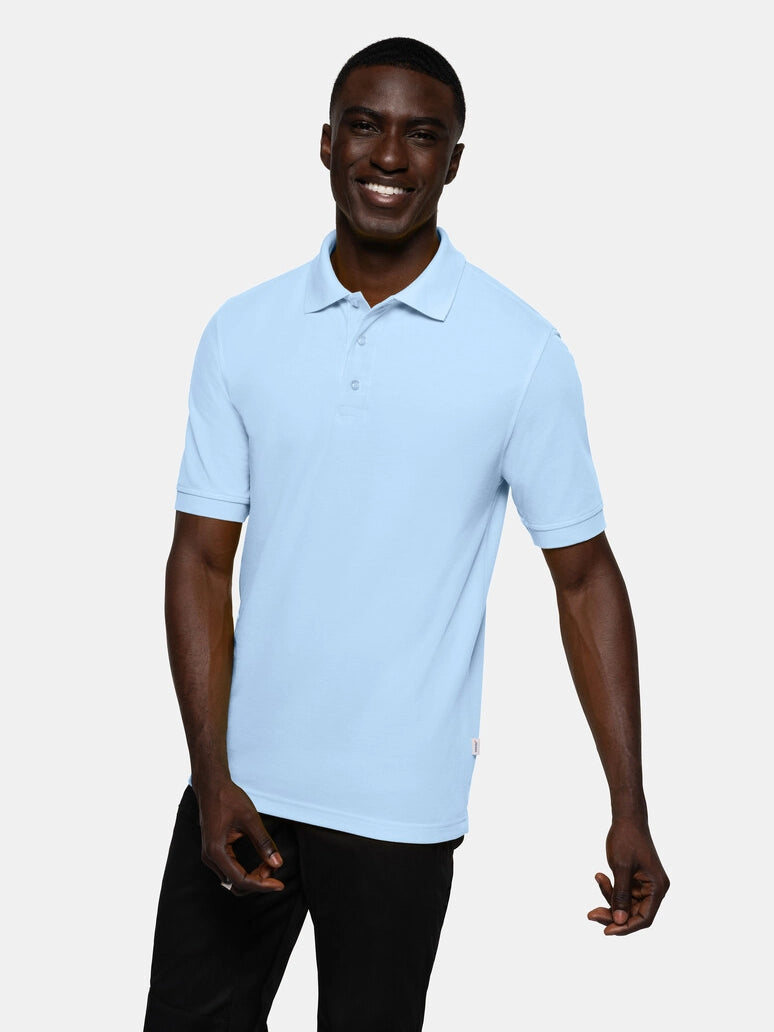 Unisex Polo Performance Mikralinar® Ice Blue by Hakro - ChefsCotton