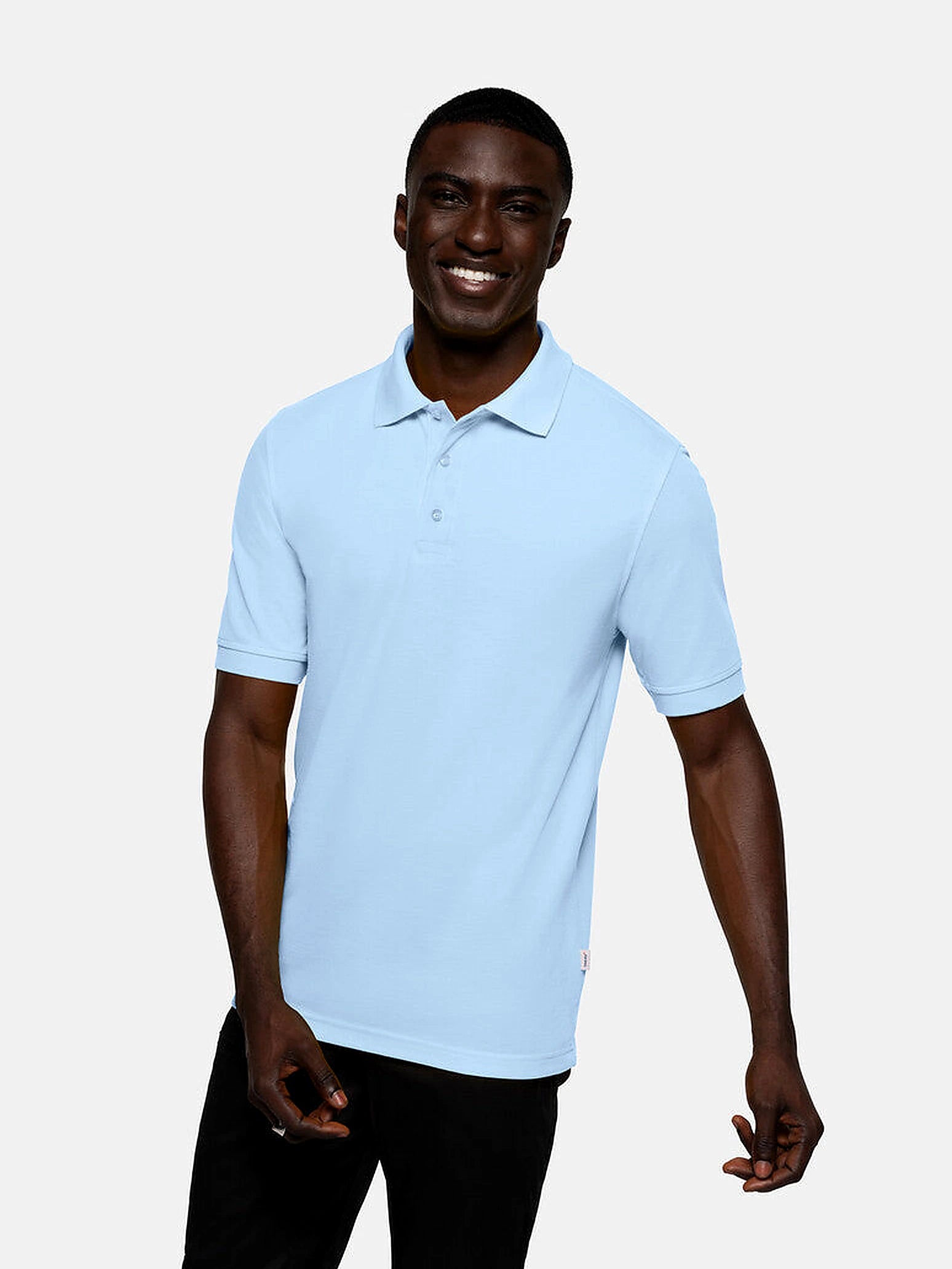 Unisex Polo Performance Mikralinar® Ice Blue by Hakro - ChefsCotton