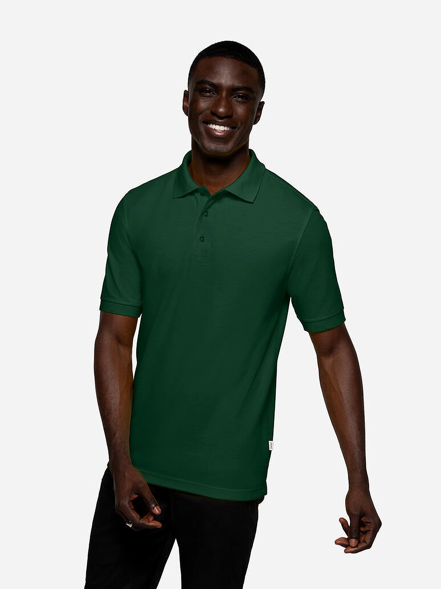 Unisex Polo Performance Mikralinar® Pine Green by Hakro - ChefsCotton