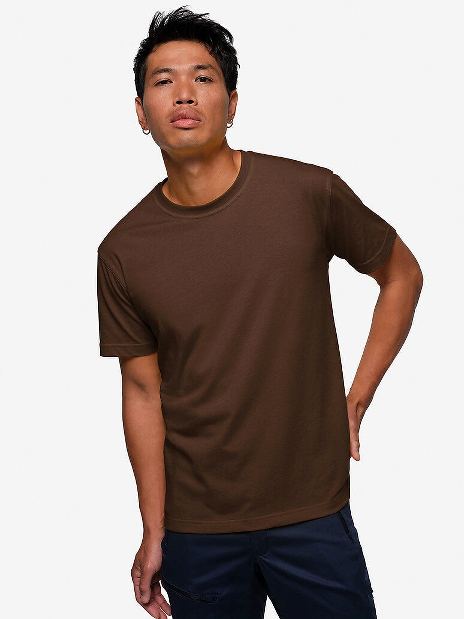 Unisex T-Shirt Performance Mikralinar® Chocolate by Hakro - ChefsCotton