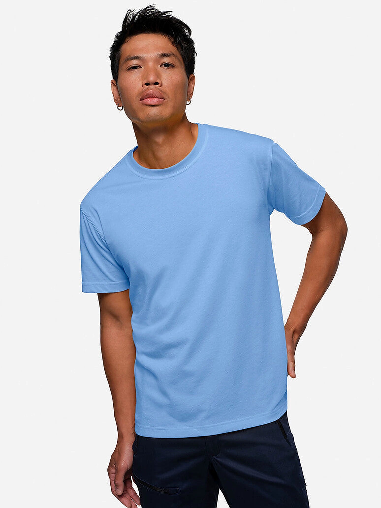 Unisex T-Shirt Performance Mikralinar® Malibu Blue by Hakro - ChefsCotton
