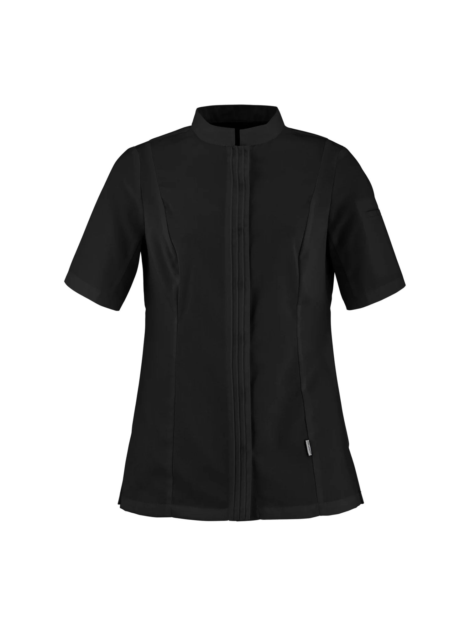 Women's Short-Sleeved Chef Jacket Cristal Pi Black by LaFont - ChefsCotton