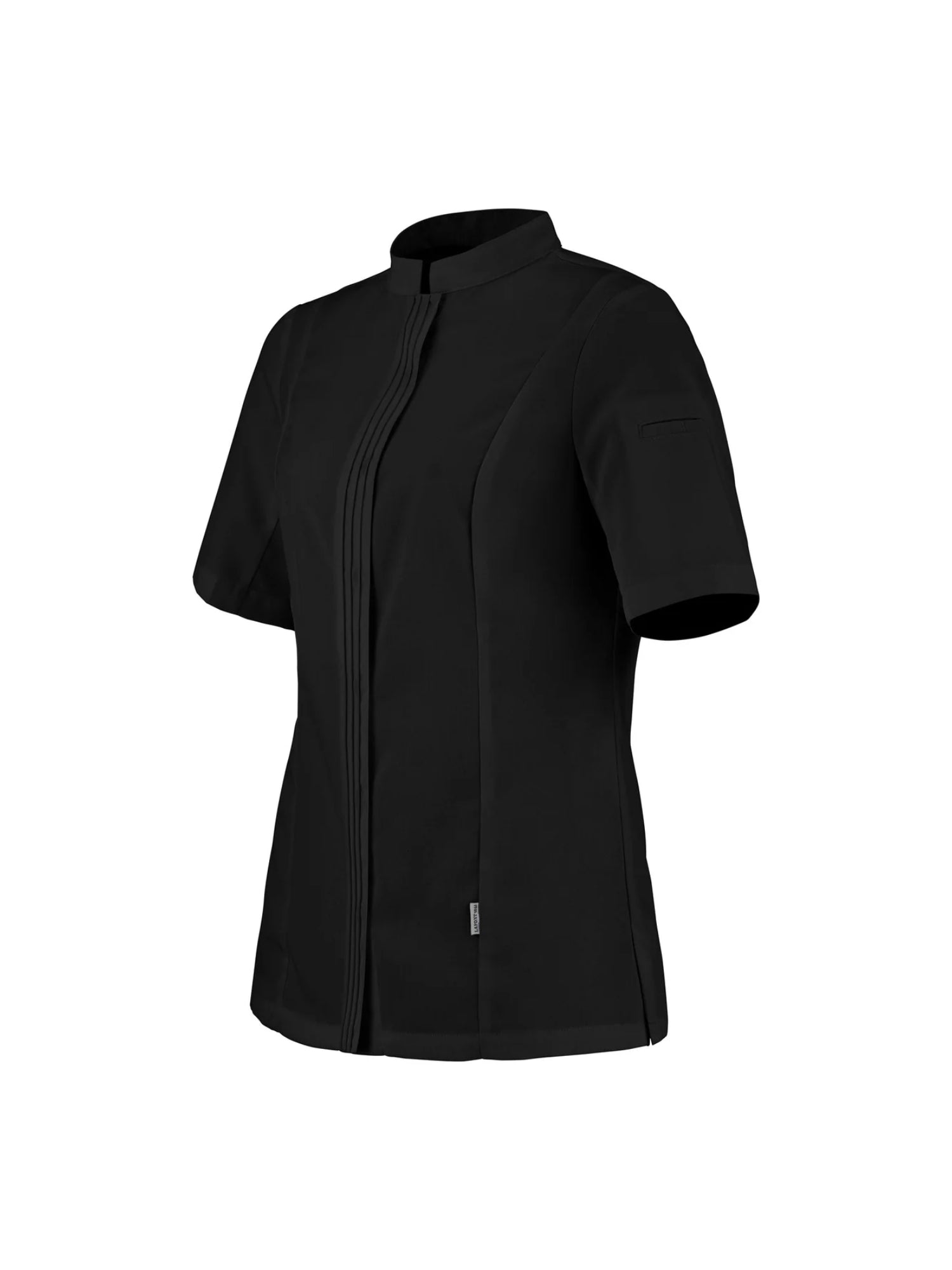 Women's Short-Sleeved Chef Jacket Cristal Pi Black by LaFont - ChefsCotton