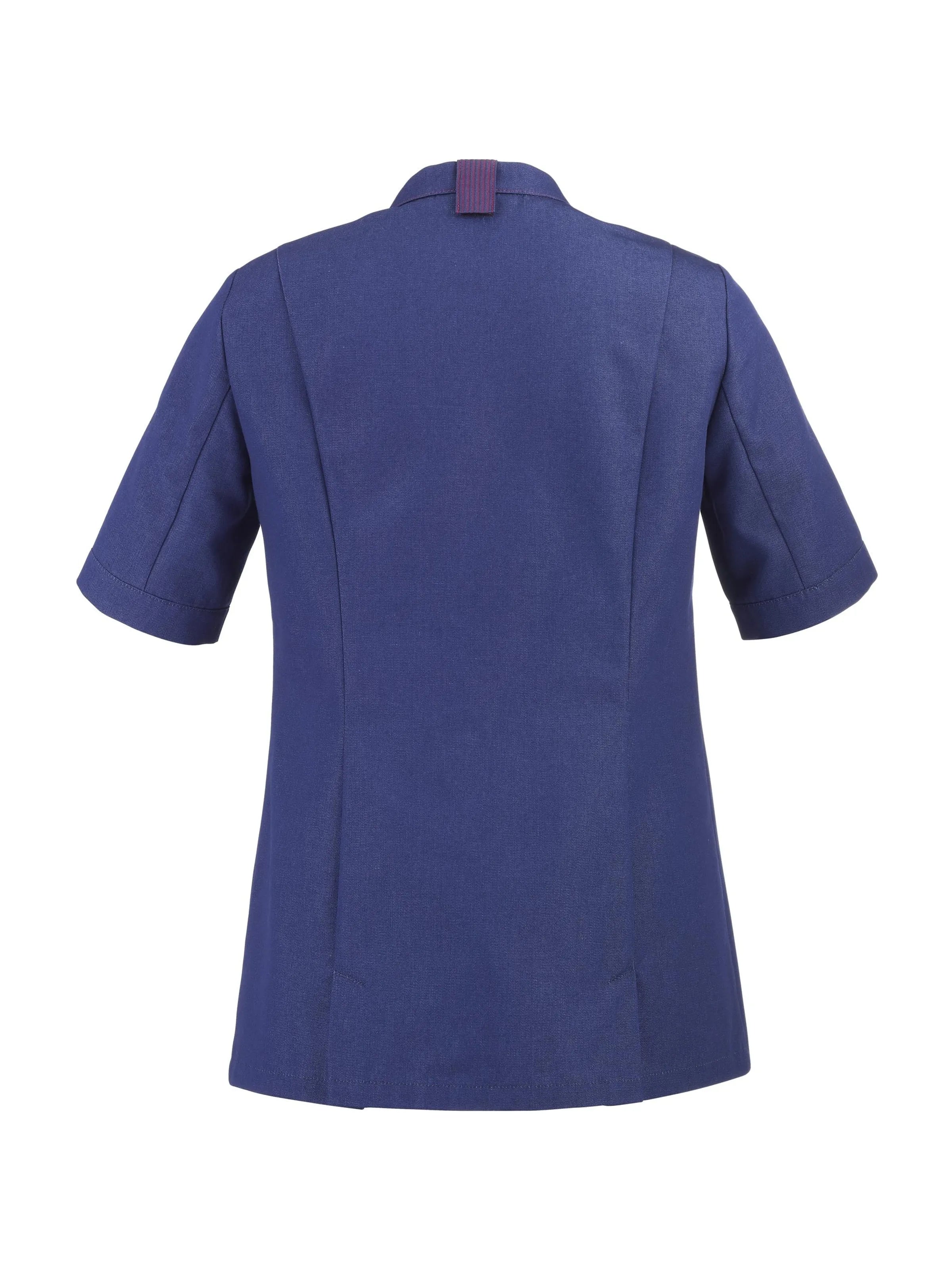 Women's Short-Sleeved Chef Jacket Fava Navy by LaFont ChefsCotton