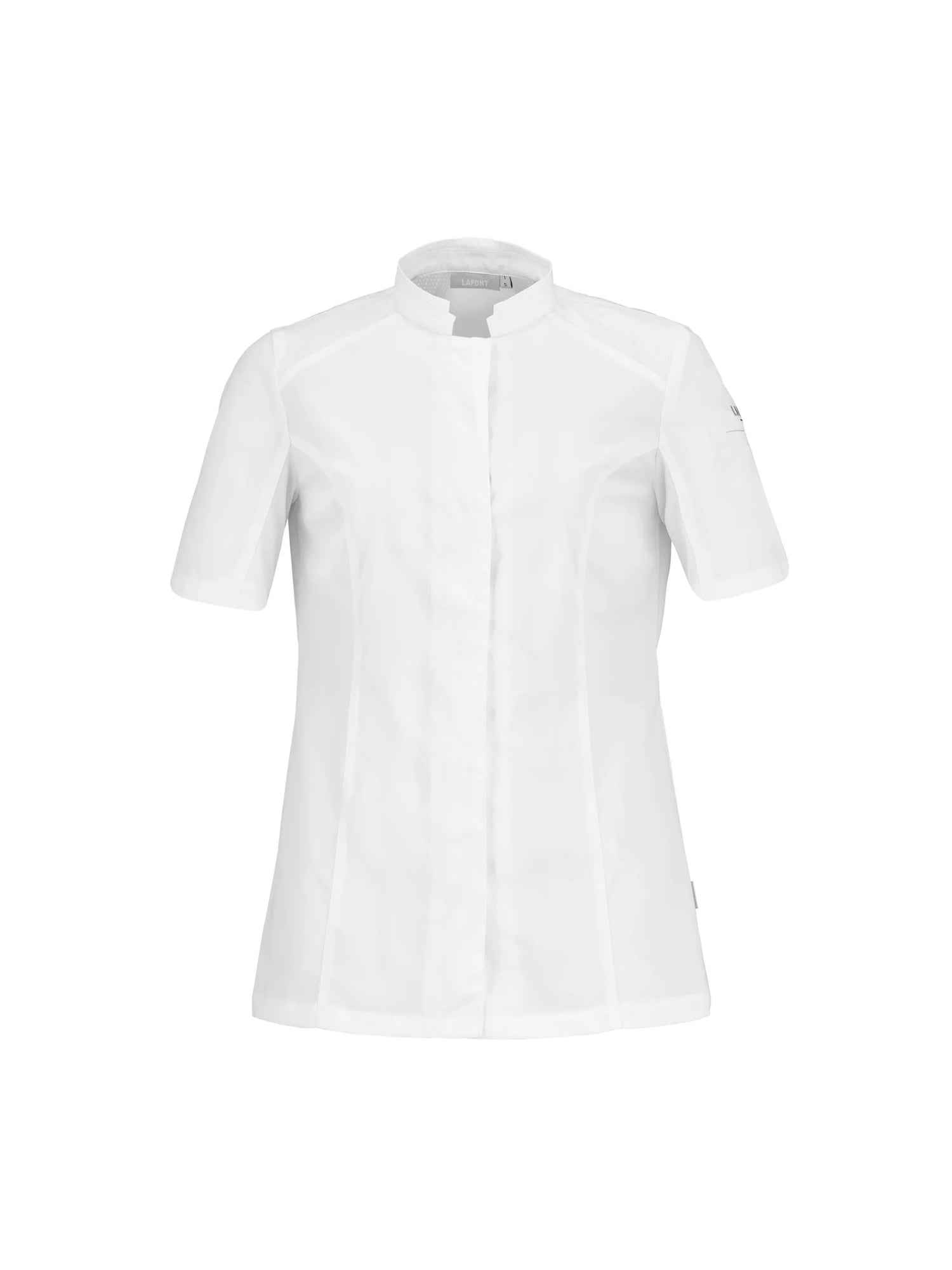 Women Short Sleeve Chef Jacket Marjoram White by La Font - Get the best deal at ChefsCotton