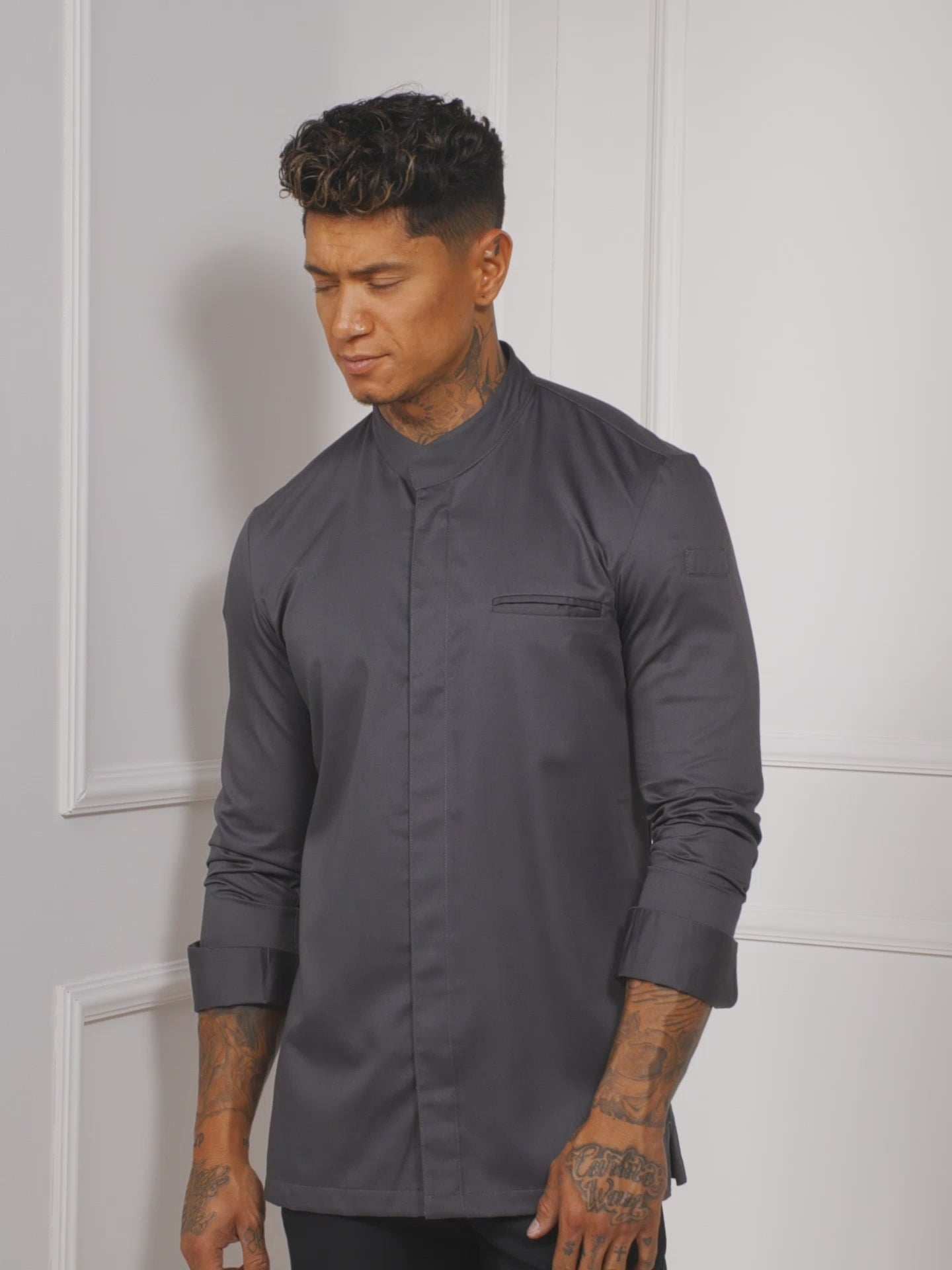 Chef Jacket Alain Dark Grey by Le Nouveau Chef