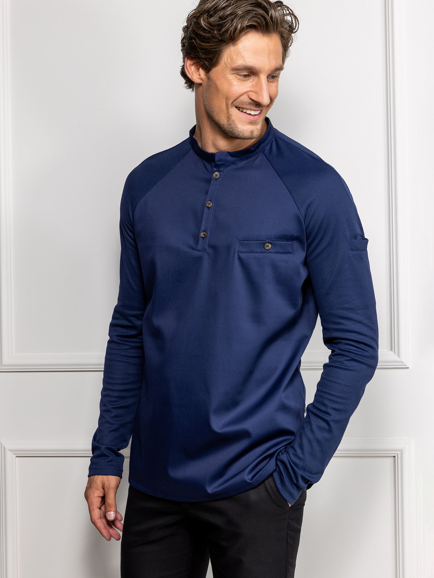 Chef Jacket Elias Patriot Blue by Le Nouveau Chef -  ChefsCotton