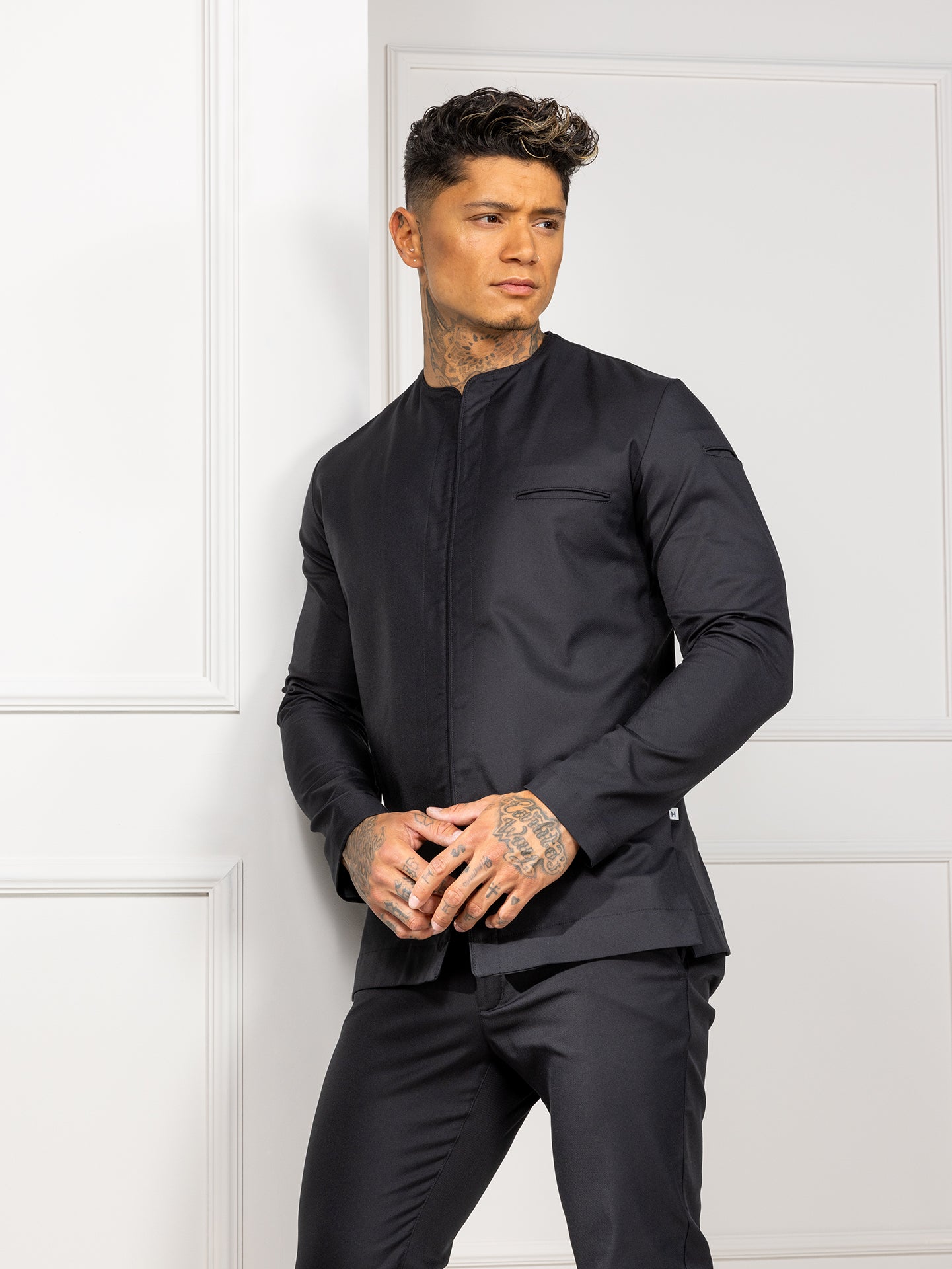 Chef Jacket Jason Black by Le Nouveau Chef -  ChefsCotton