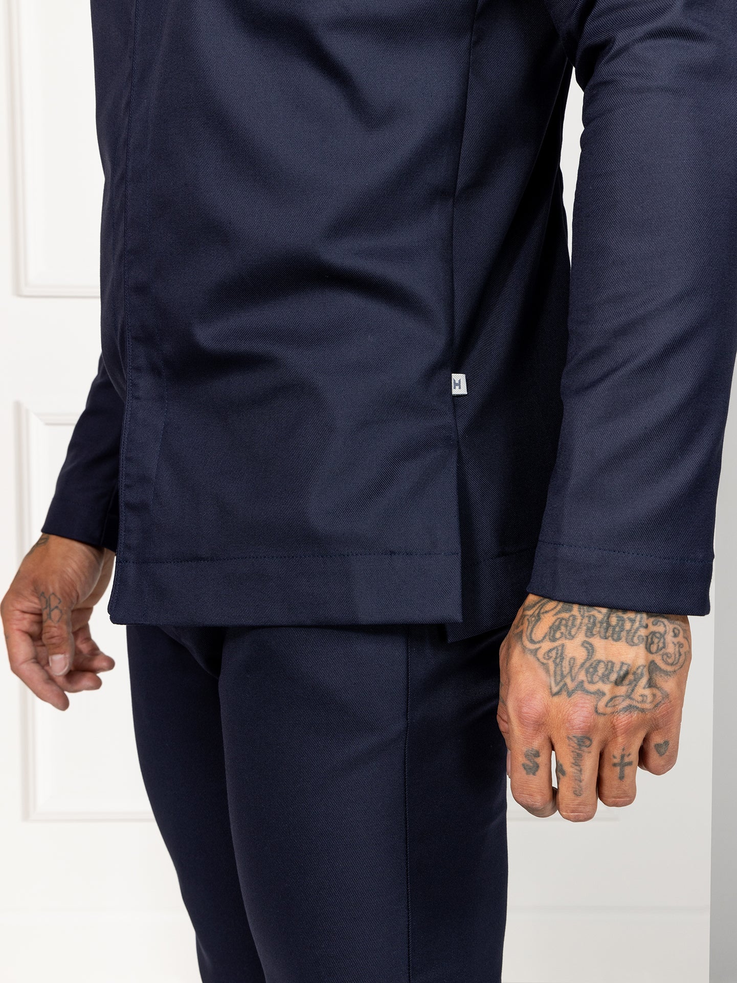 Chef Jacket Jason Deep Blue by Le Nouveau Chef -  ChefsCotton