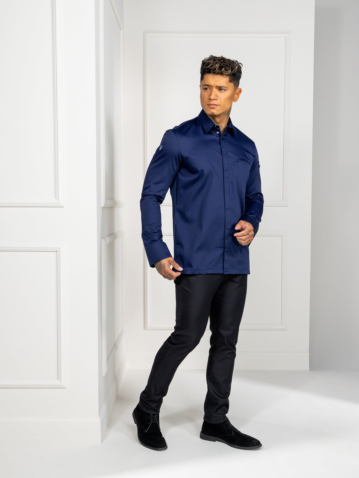 Chef Jacket Angelo Patriot Blue by Le Nouveau Chef -  ChefsCotton