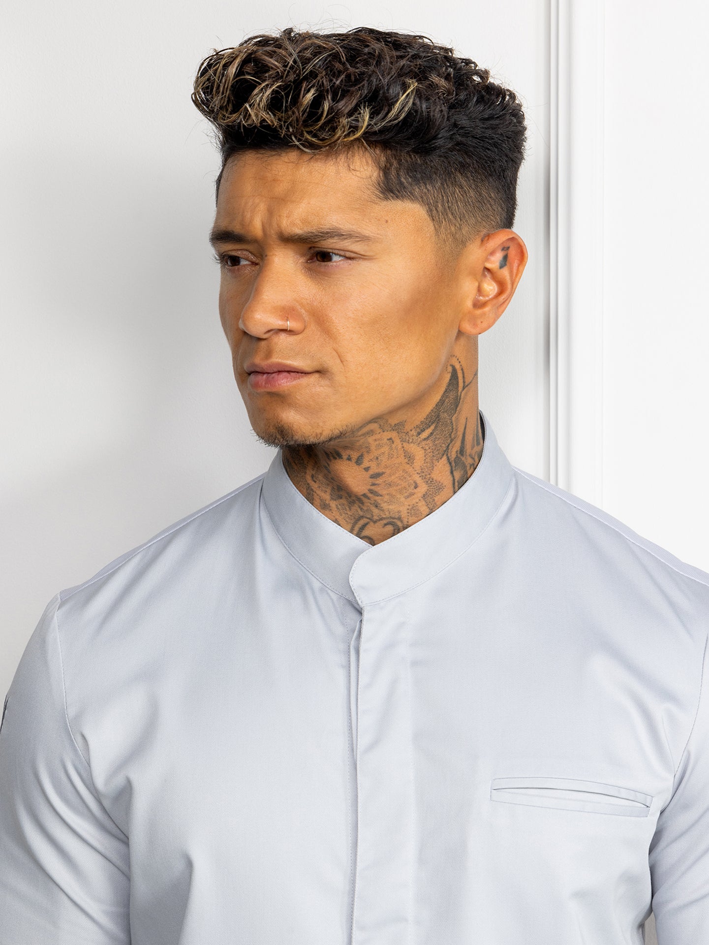 Chef Jacket Alain Pearl Grey by Le Nouveau Chef -  ChefsCotton