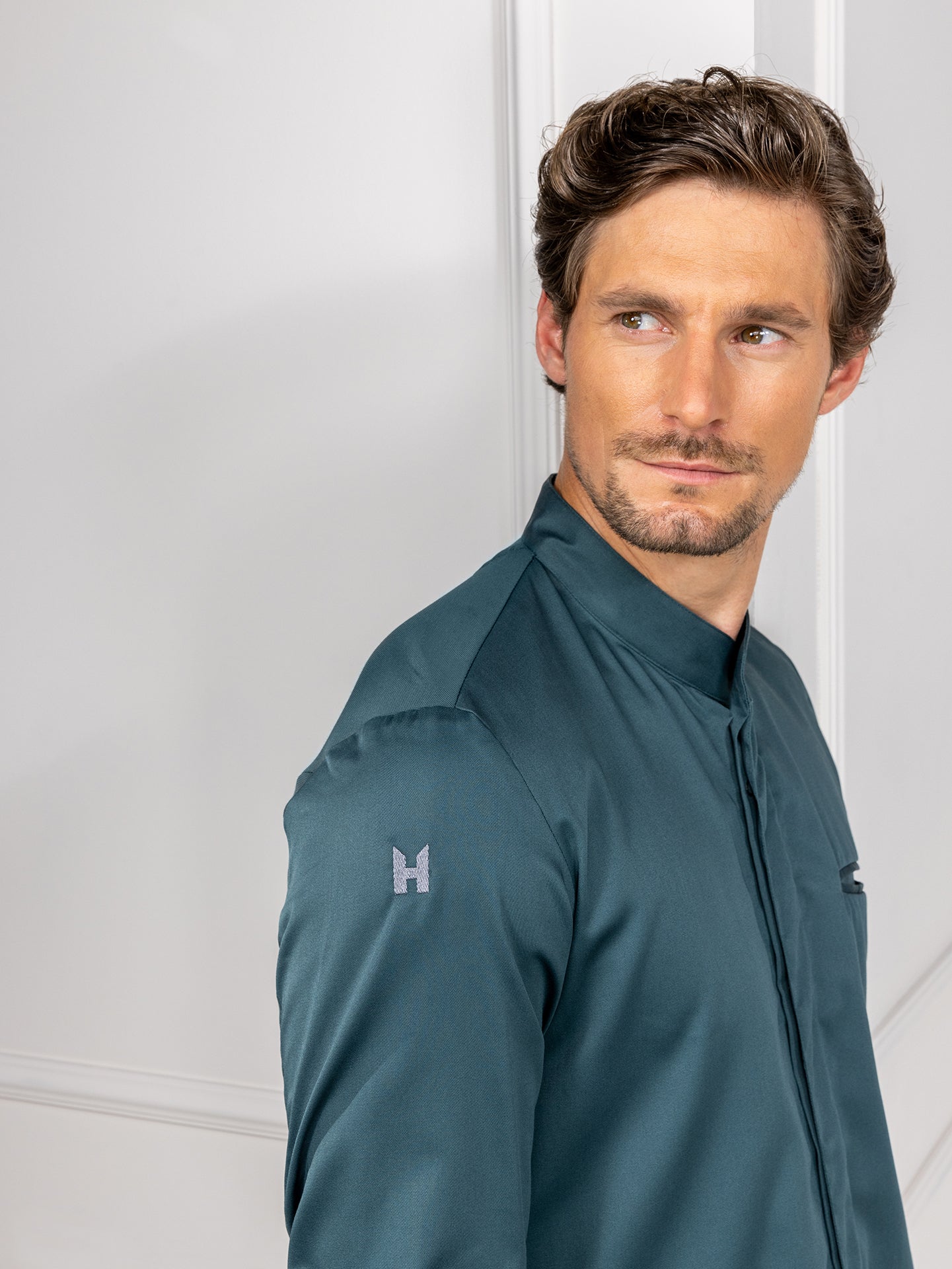 Chef Jacket Alain Petrol by Le Nouveau Chef -  ChefsCotton