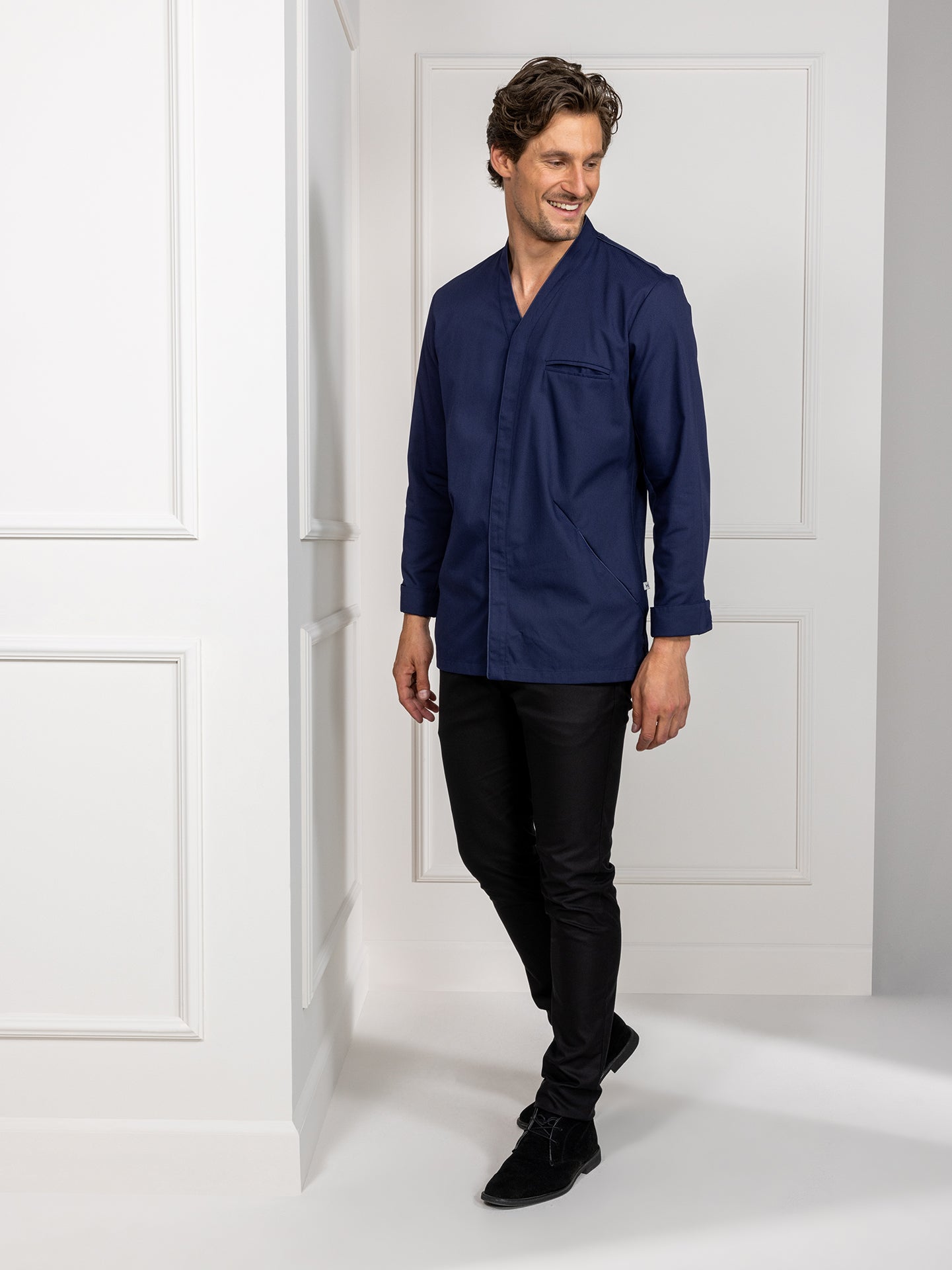 Chef Jacket Andreas Patriot Blue by Le Nouveau Chef -  ChefsCotton