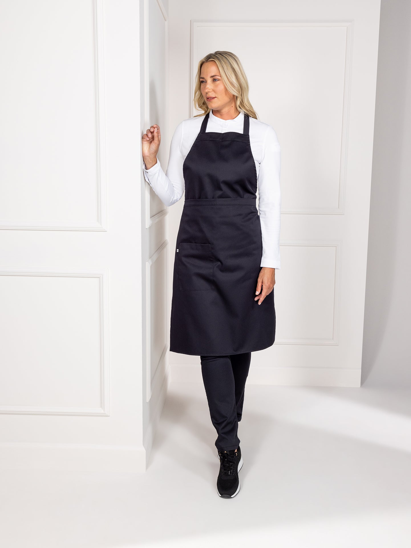 Bib Apron Phoenix Black by Le Nouveau Chef -  ChefsCotton