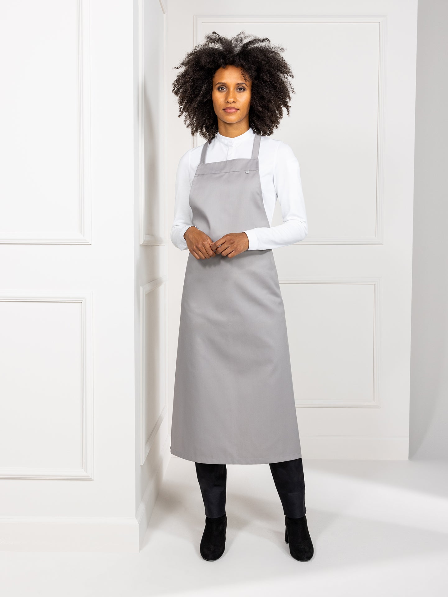 Bib Apron Denver Slate Grey by Le Nouveau Chef -  ChefsCotton