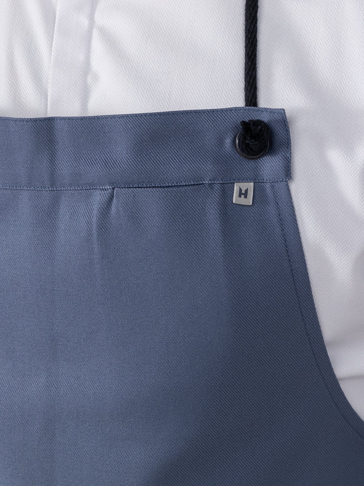 Bib Apron Spanish One Blue Canvas by Le Nouveau Chef -  ChefsCotton