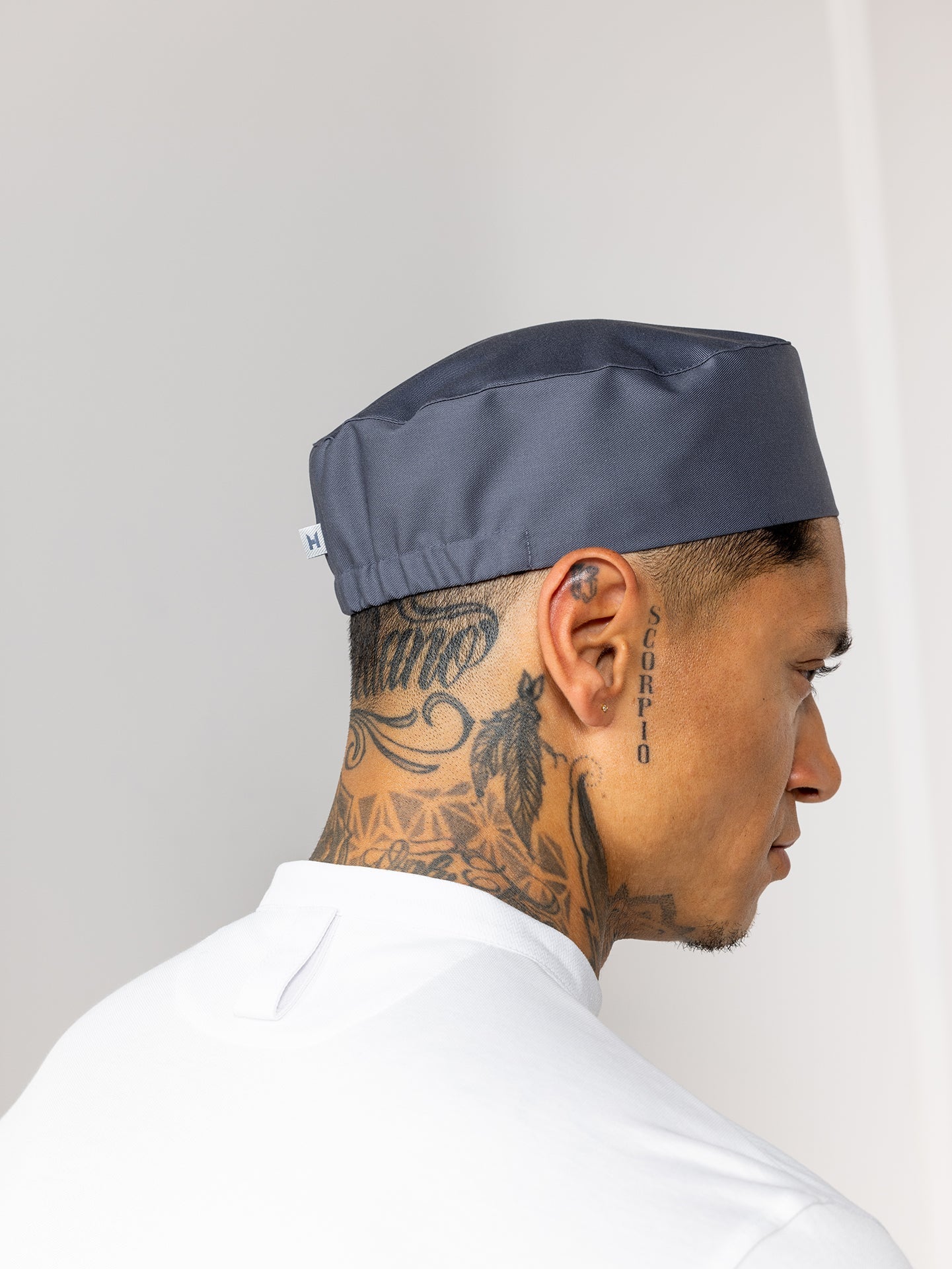 Chef Hat Fez Nimbus Grey by Le Nouveau Chef -  ChefsCotton
