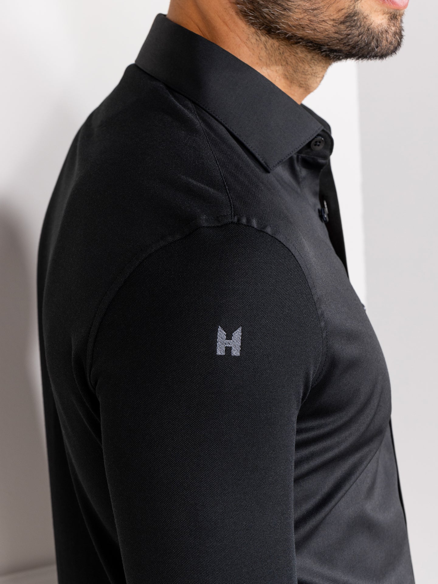 Service Shirt Liam Black by Le Nouveau Chef -  ChefsCotton