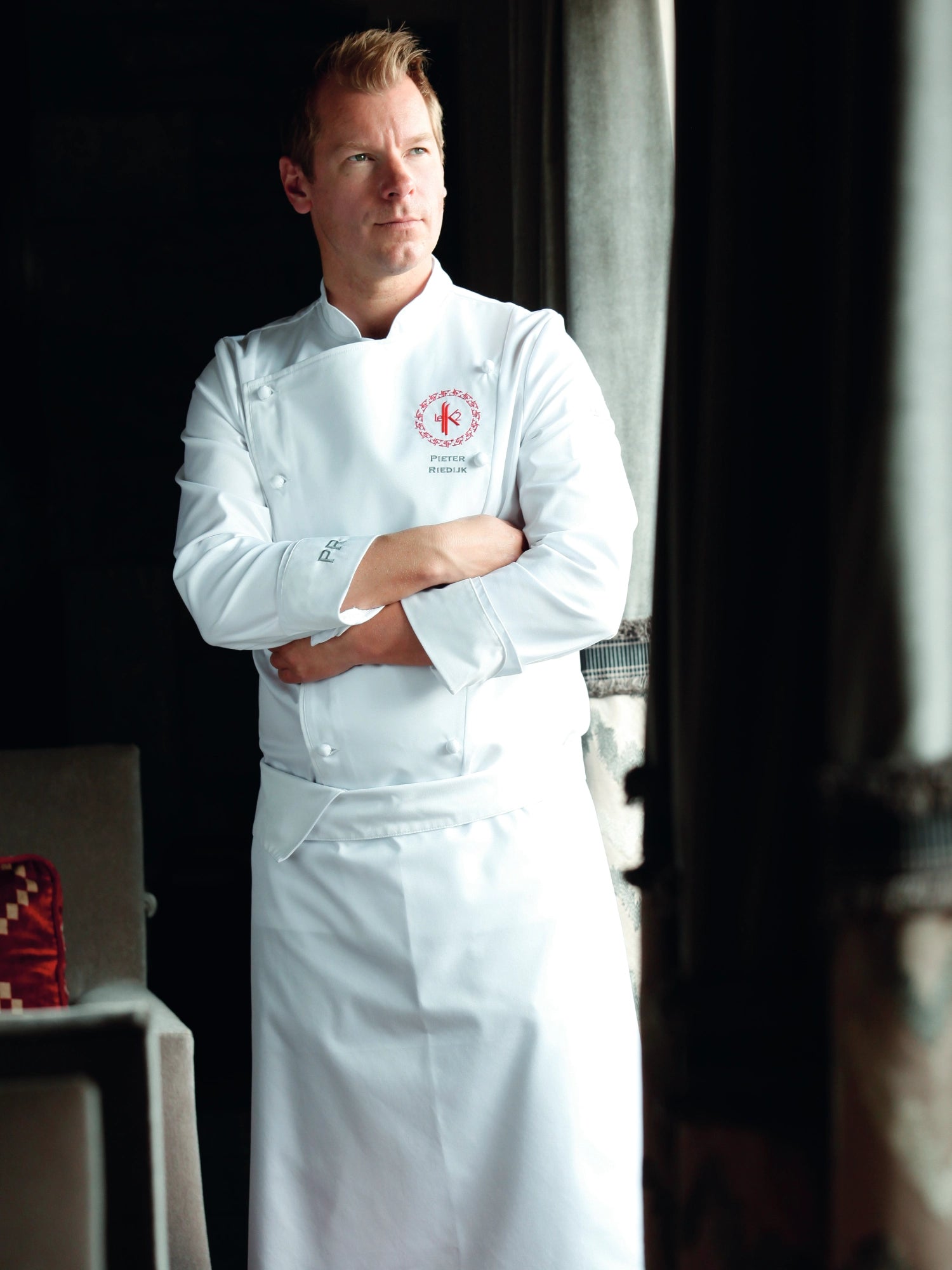 100% Cotton Apron Platinium White by LaFont - ChefsCotton